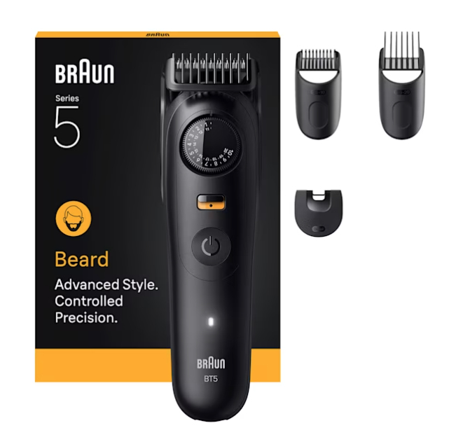 Braun BeardTrimmer 9 BT5520, Waschbar, Akku, Schwarz