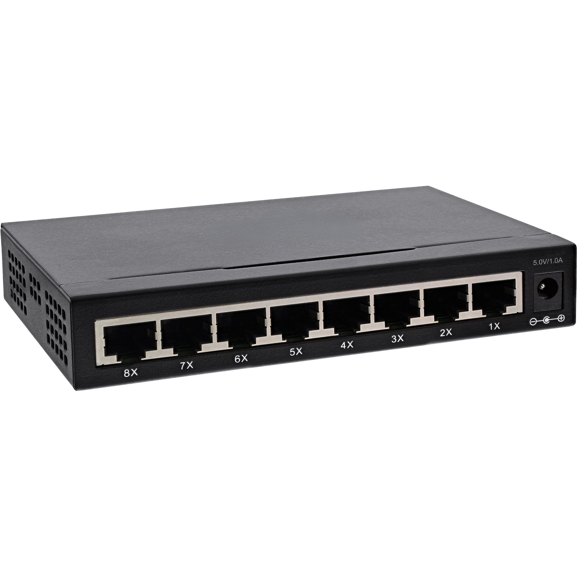 InLine 8-Port Gigabit Switch - 1 Gb/s - Desktop - Metallgehäuse - lüfterlos