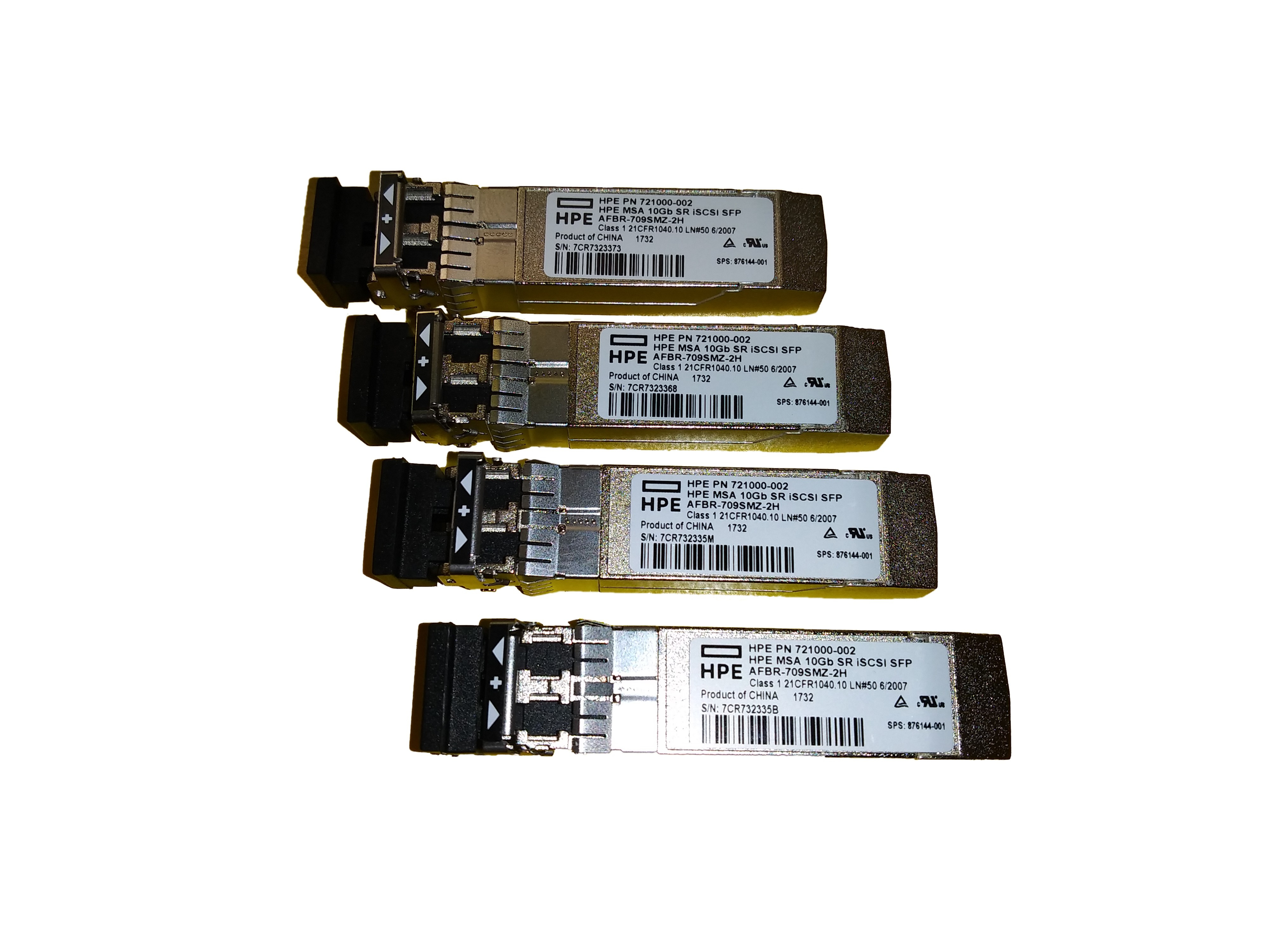 HPE SFP+-Transceiver-Modul - 10GbE, iSCSI - 10GBase-SR (Packung mit 4)