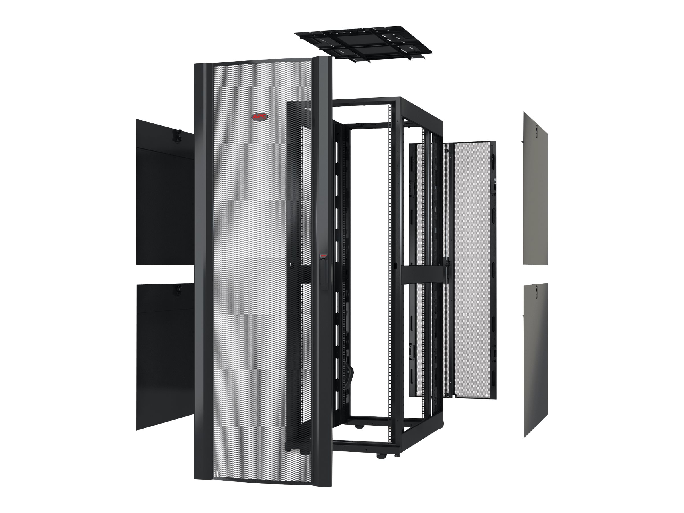 APC NetShelter SX Deep Enclosure Without Sides - Schrank Netzwerkschrank - Schwarz - 48U - 48.3 cm (19") APC NetShelter SX Deep Enclosure Without Sides - Schrank Netzwerkschrank - Schwarz - 48U - 48.3 cm (19")