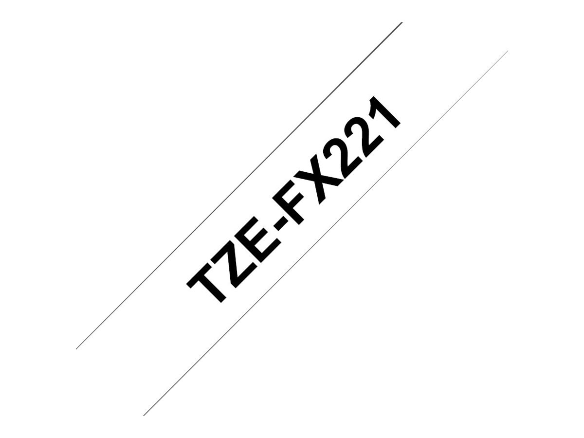Brother TZe-FX221 - Schwarz auf Weiß - Rolle (0,9 cm x 8 m)