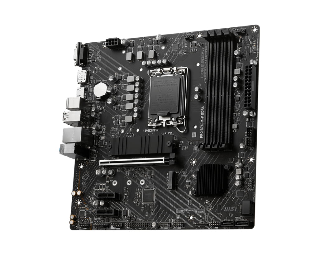 MSI PRO B760M-P DDR4 - Motherboard - micro ATX - LGA1700 Sockel - B760 Chipsatz - USB 3.2 Gen 1, USB-C 3.2 Gen2 - Gigabit LAN - Onboard-Grafik (CPU erforderlich)