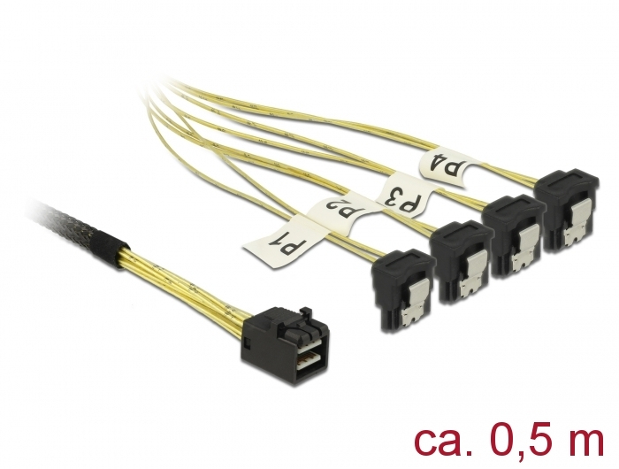 Delock SATA- / SAS-Kabel - SAS 6Gbit/s - 4x Mini SAS HD (SFF-8643)
