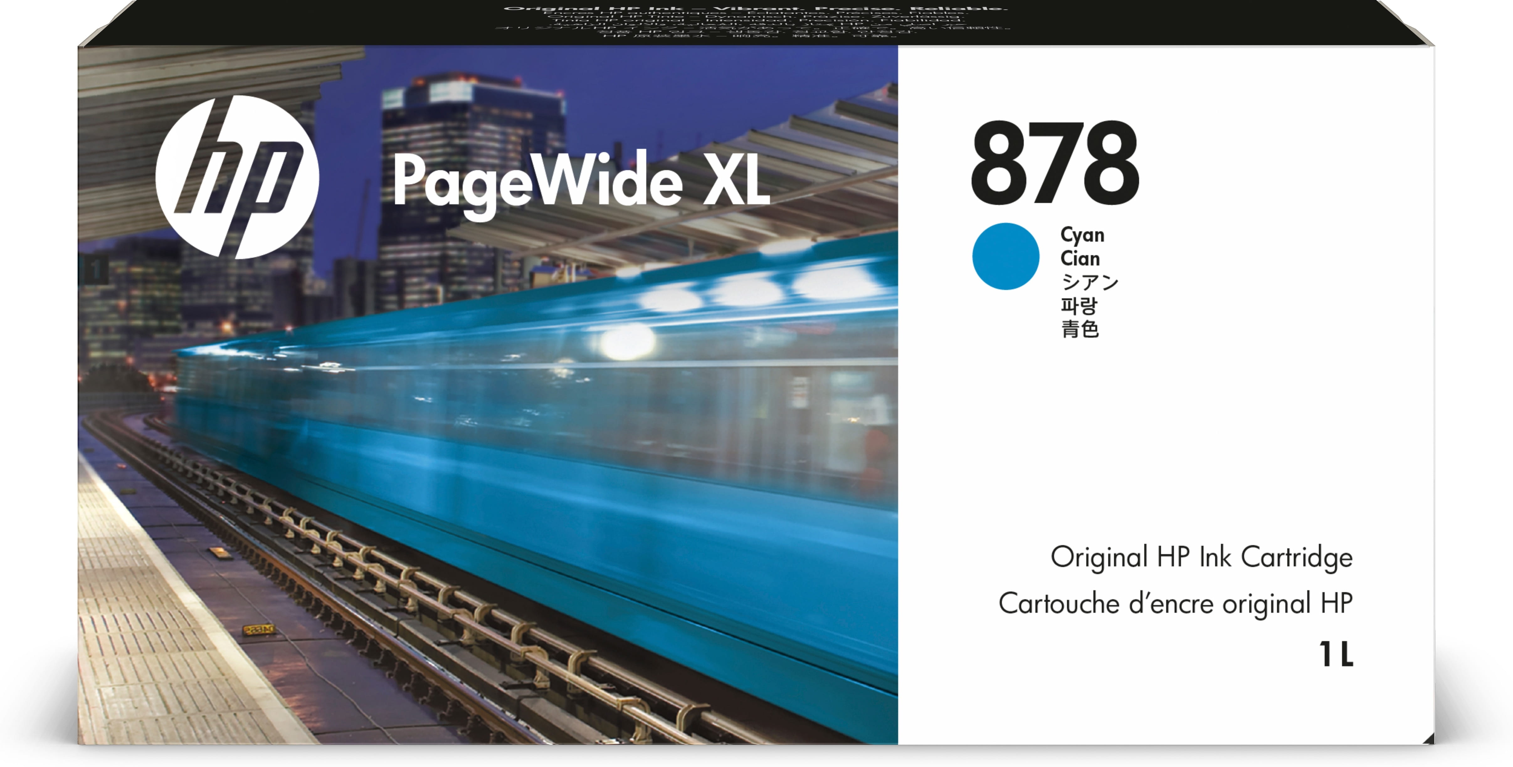 HP 878 - 1 L - Cyan - original - PageWide XL