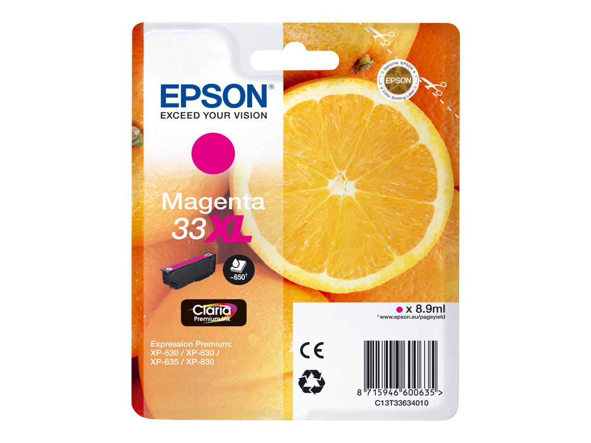 Epson 33XL - 8.9 ml - XL - Magenta - original