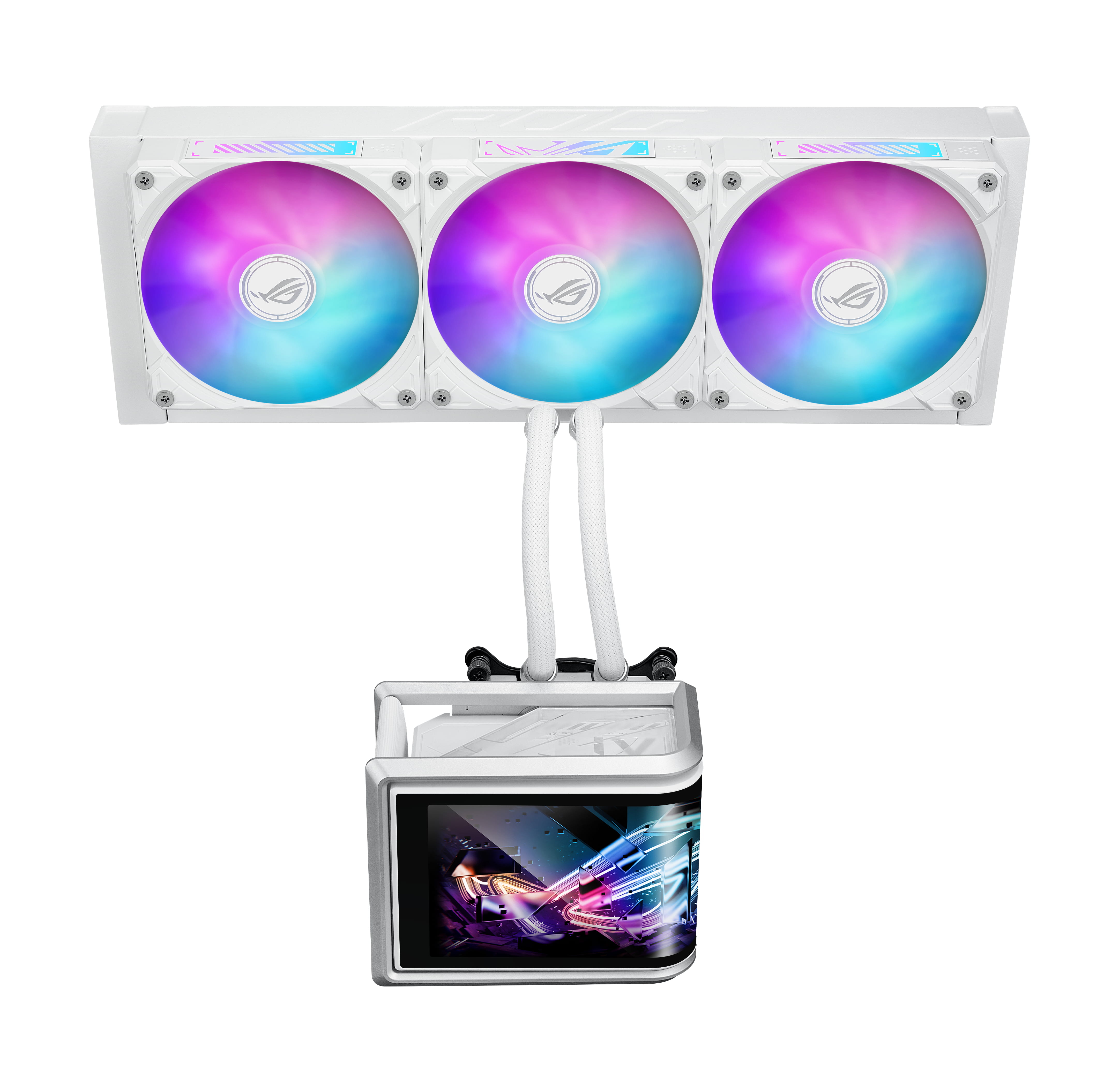 ASUS ROG Ryuo IV SLC 360 ARGB - White Edition - Prozessor-Flüssigkeitskühlsystem - Kühlergröße: 360 mm - (für: LGA1700, LGA1851, AM4, AM5)