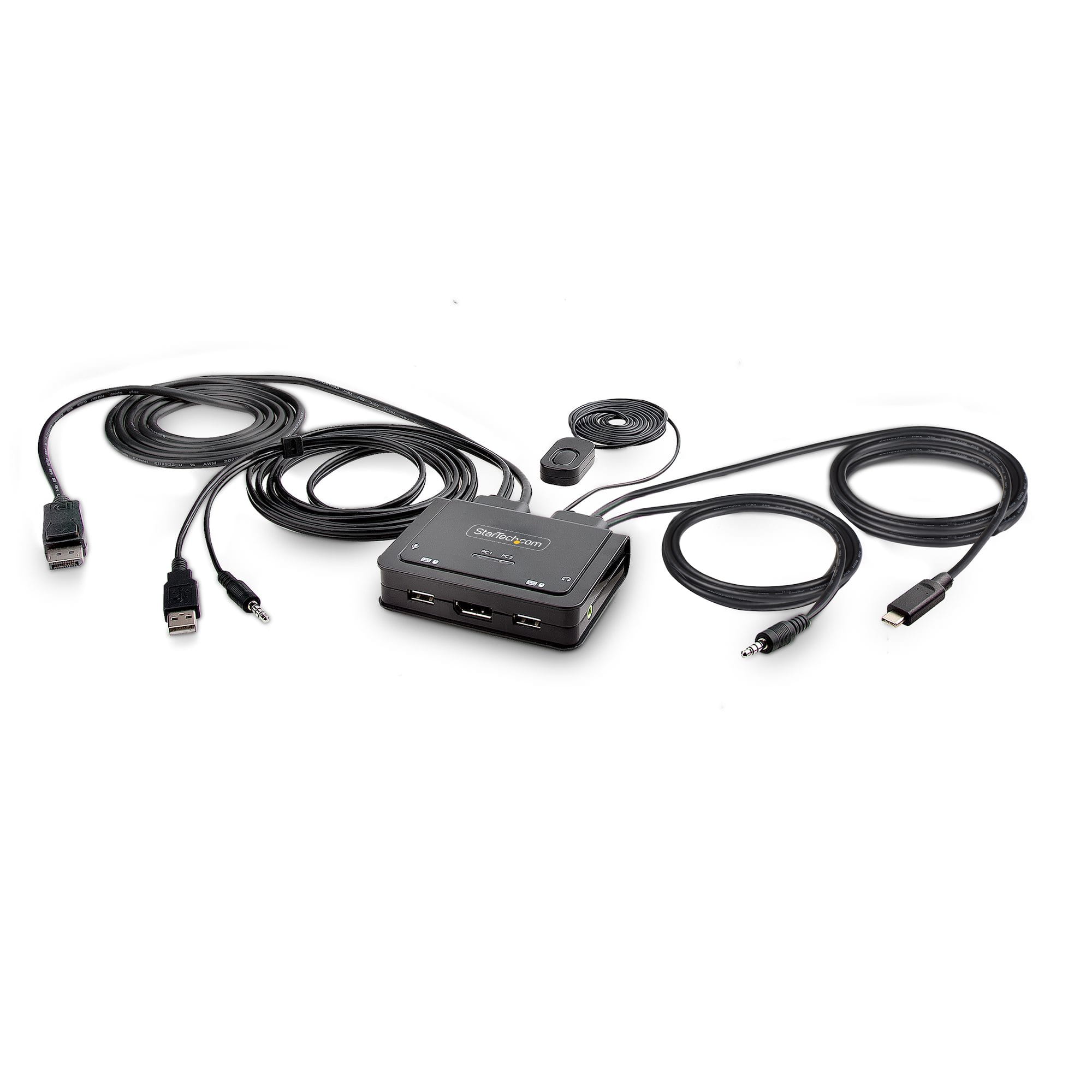 StarTech.com 2-Port Hybrid USB-C DisplayPort