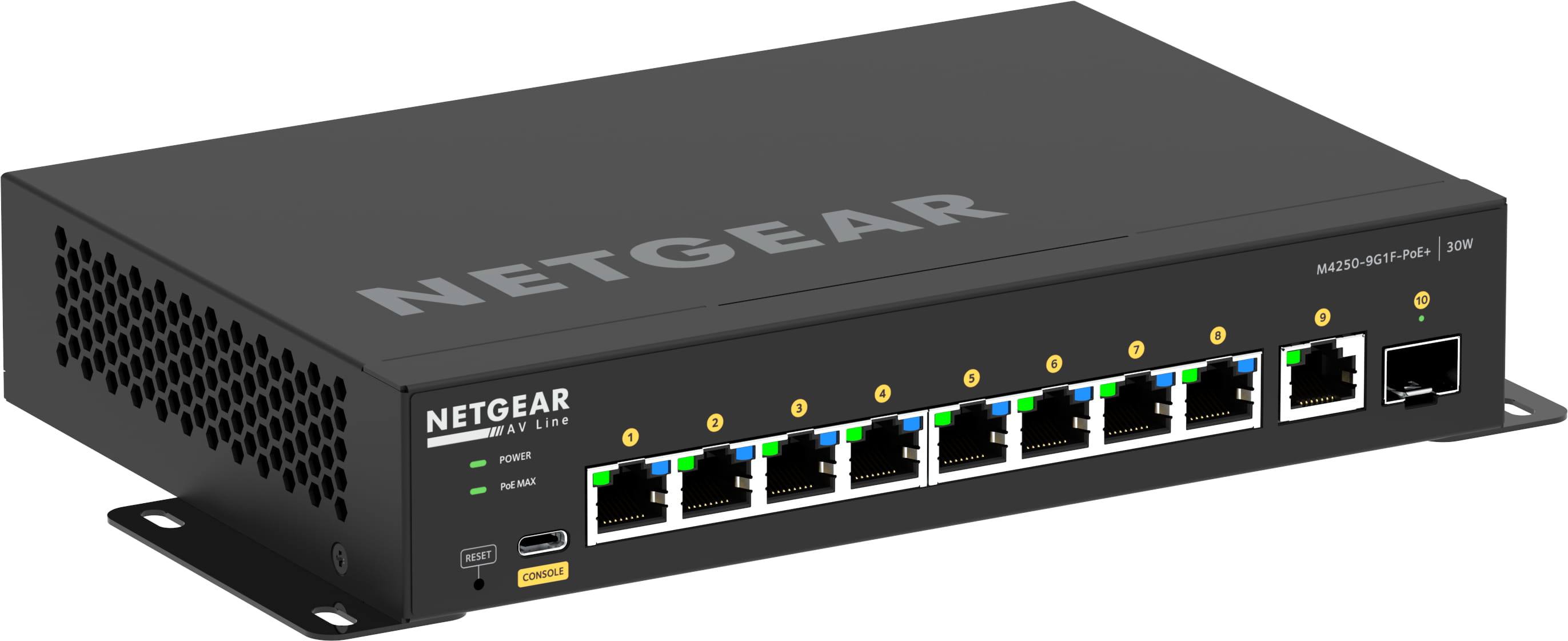Netgear AV Line M4250-9G1F-PoE+ - Switch - L3 - managed - 8 x 10/100/1000 (8 PoE+)