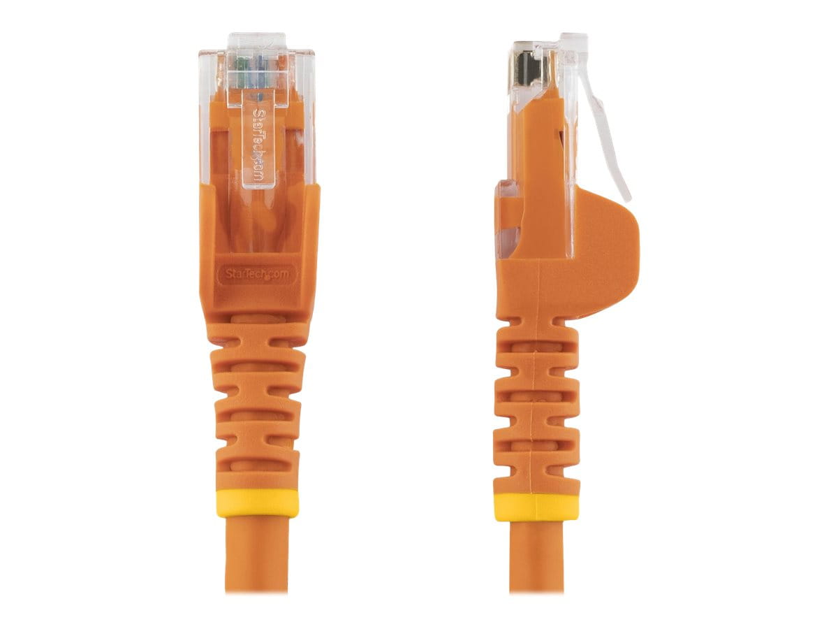 StarTech.com 3m CAT6 Ethernet Cable, 10 Gigabit Snagless RJ45 650MHz 100W PoE Patch Cord, CAT 6 10GbE UTP Network Cable w/Strain Relief, Orange, Wiring is UL Certified/TIA - Category 6 - 24AWG (N6PATC3MOR)
