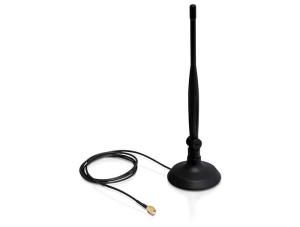 Delock SMA WLAN Antenna with Magnetic Stand and Flexible Joint 4 dBi