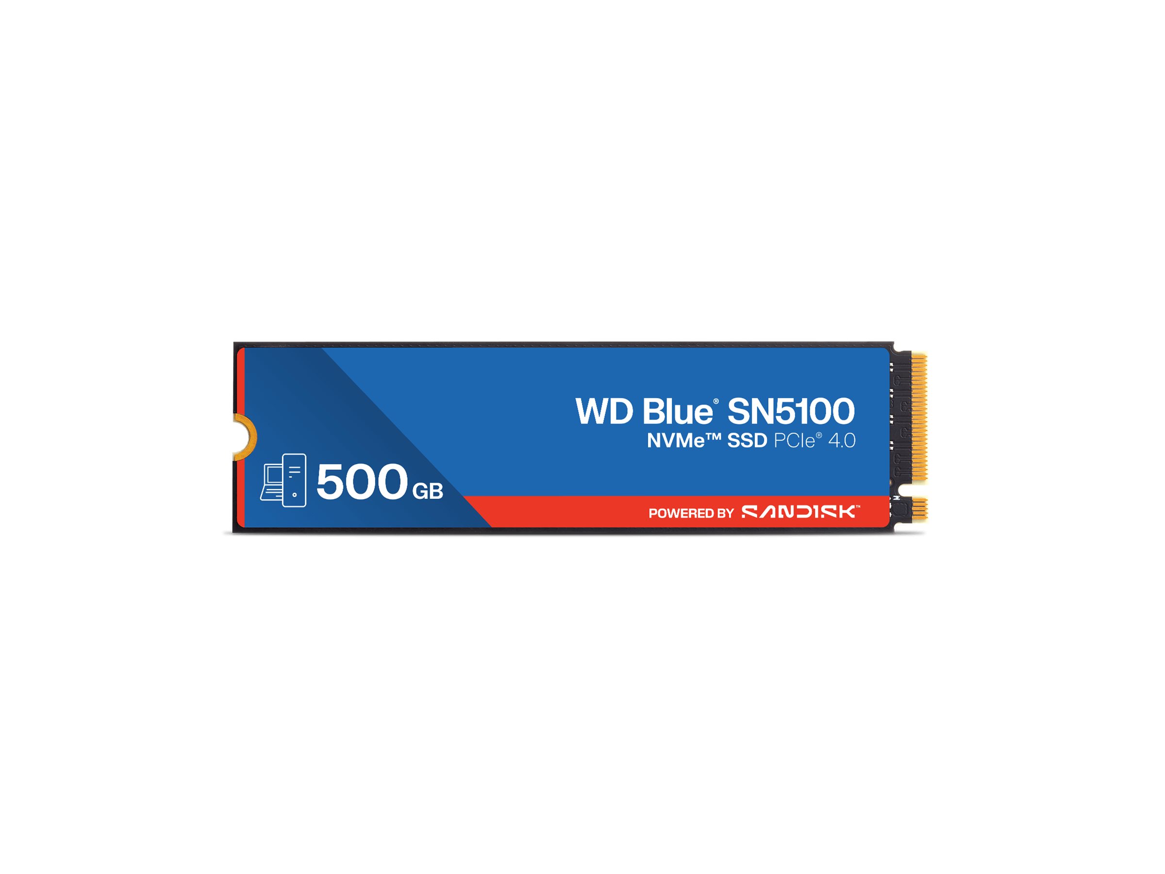 WD Blue SN5100 - SSD - 500 GB - intern - M.2 2280 - PCIe 4.0 (NVMe)