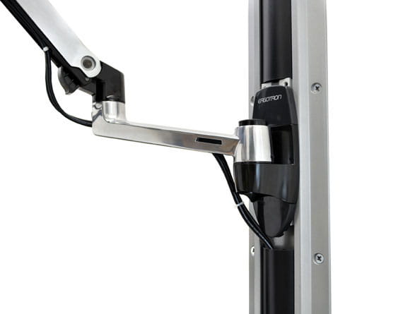Ergotron LX - Befestigungskit (CPU-Halter, Maushalterung, 2 Schienenabdeckungen, Tastaturarm, 2 Kabelkanäle, Handgelenkkissen, Wandschiene 10", Wandschiene 34", Display-Befestigung, Mauspad) - für LCD-Display / PC-Ausrüstung - kleiner CPU-Halter - Sch