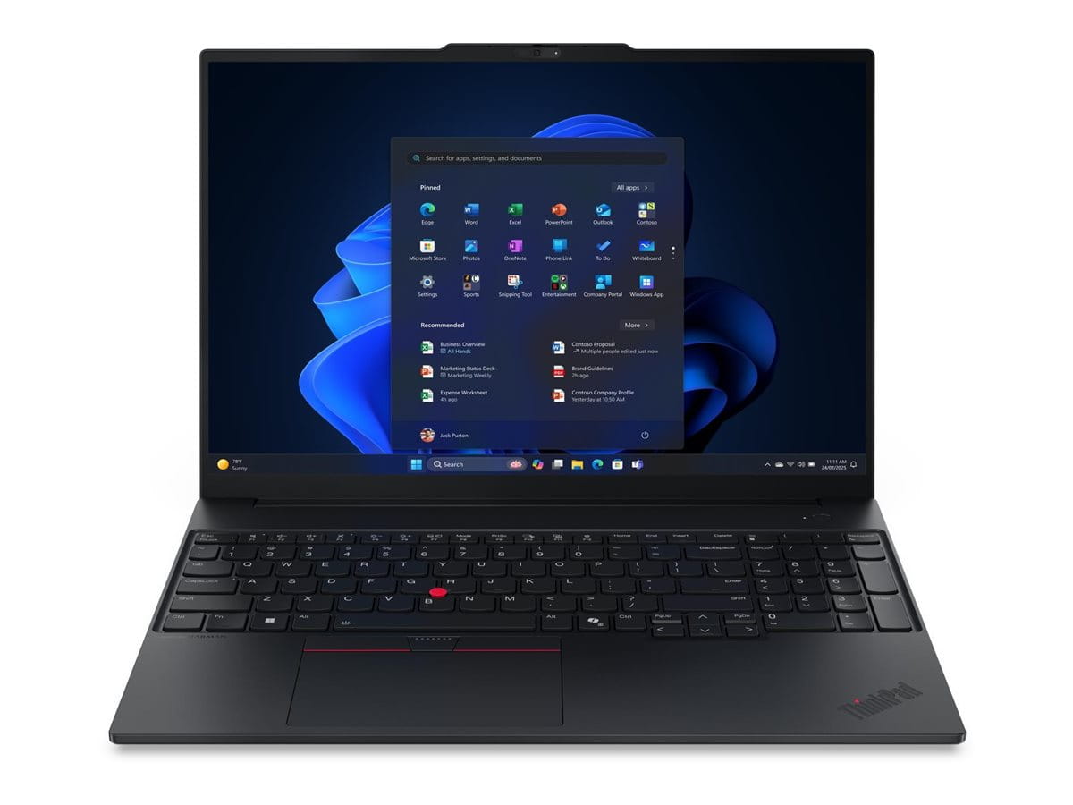 Lenovo ThinkPad E16 Gen 3 22AY - Intel Core Ultra 5 236V - Win 11 Pro - Arc Graphics 130V - 16 GB RAM - 512 GB SSD, NVMe - 40.6 cm (16")