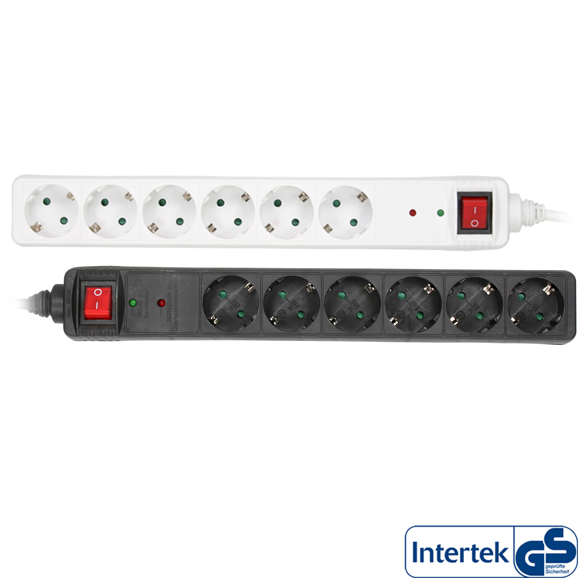 InLine Steckdosenleiste - 6-fach Schutzkontakt - mit ÜSS - weiß InLine Steckdosenleiste - 6-fach Schutzkontakt - mit ÜSS - weiß