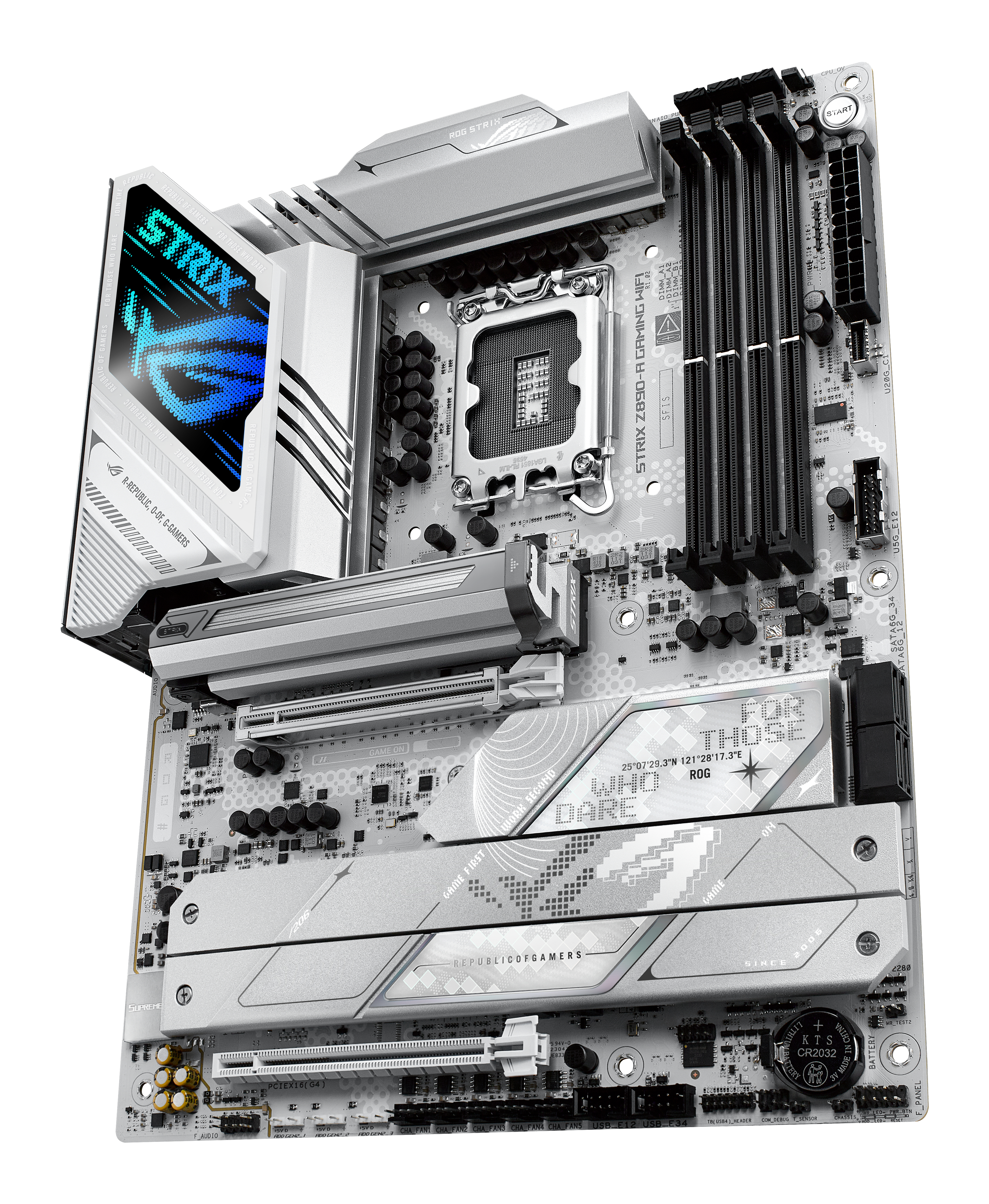 ASUS ROG STRIX Z890-A GAMING WIFI - Motherboard - ATX - LGA1851 Sockel - Z890 Chipsatz - USB-C 3.2 Gen 2x2, USB 3.2 Gen 1, USB 3.2 Gen 2, USB-C 3.2 Gen2, USB4 - 2.5 Gigabit LAN, Wi-Fi 7, Bluetooth - Onboard-Grafik (CPU erforderlich)