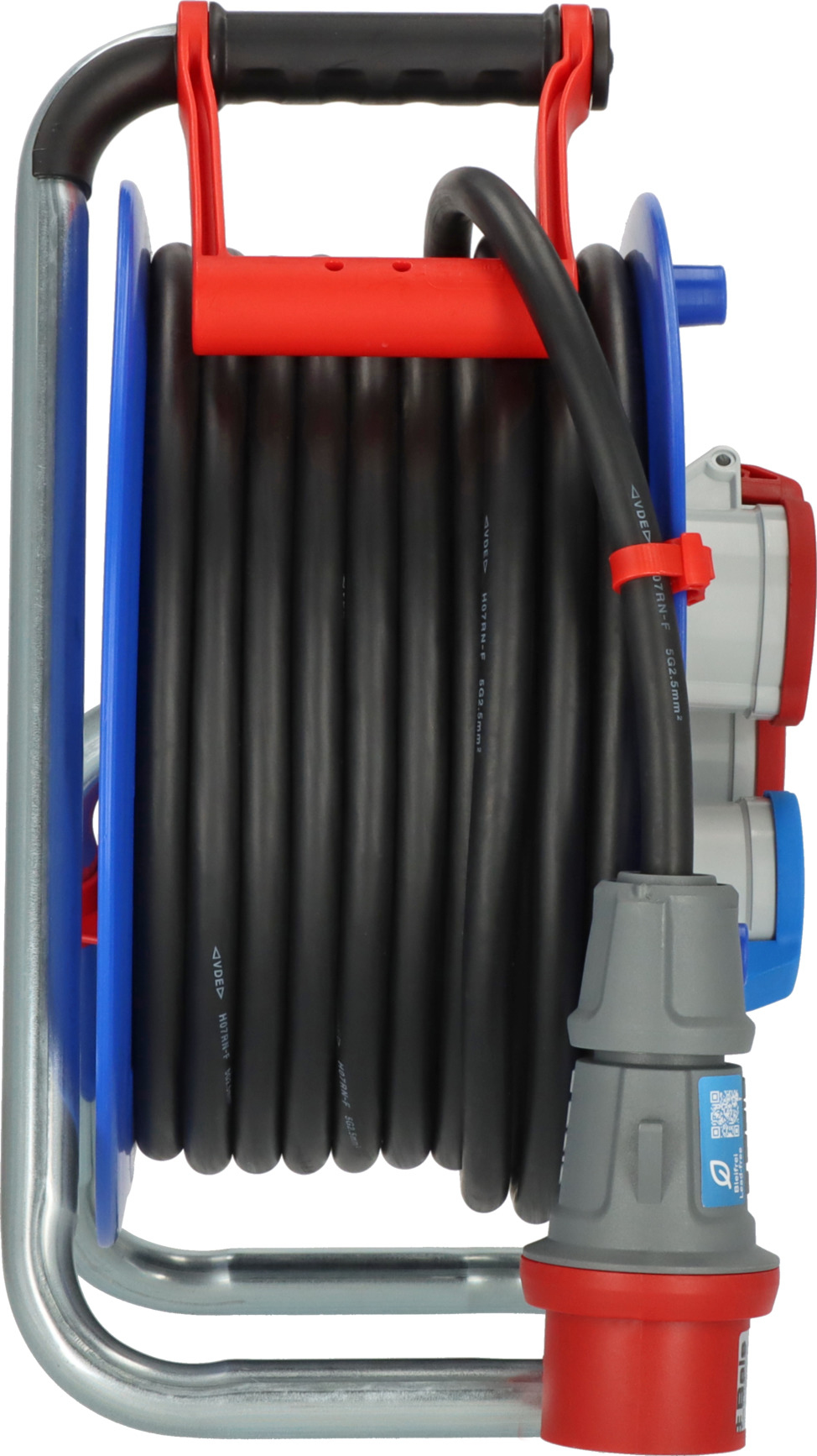 Brennenstuhl 1238020, 30 m, Draußen, IP44, Neopren, Kunststoff, Gummi, Schwarz, Blau, Rot, 3 AC-Ausgänge