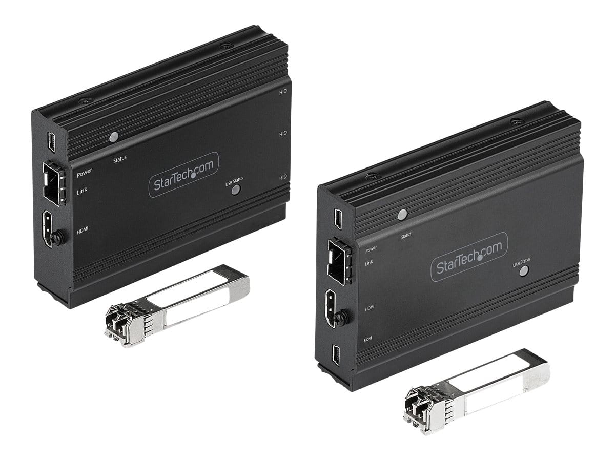 StarTech.com 4K HDMI LWL Extender - HDMI Video & USB Remote KVM Switch/Console Extender - bis zu 300m (MultiMode)