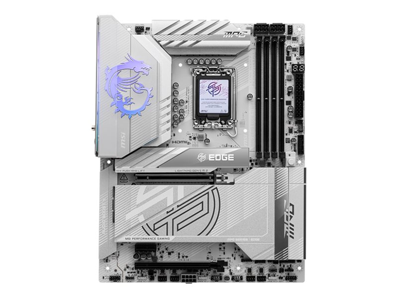 MSI MPG Z890 EDGE TI WIFI - Motherboard - ATX - LGA1851-Sockel - Z890 Chipsatz - USB4, USB 3.2 Gen 1, USB 3.2 Gen 2, USB-C 3.2 Gen 2x2, USB-C 3.2 Gen2 - 5 Gigabit Ethernet, Wi-Fi 7, Bluetooth - Onboard-Grafik (CPU erforderlich)