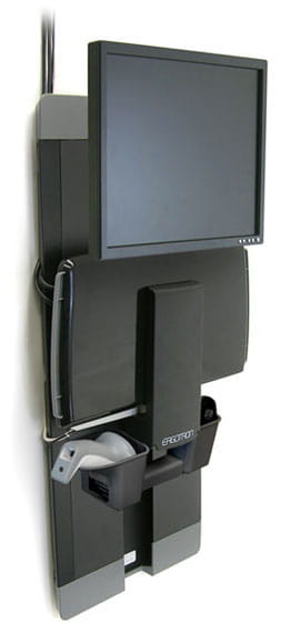 Ergotron Befestigungskit (Wandmontage, Tastaturarm, Handgelenkkissen, Maushalterung, vertikale Verstellschiene) - für LCD-Display / PC-Ausrüstung - Patientenzimmer - Stahl - Schwarz - Bildschirmgröße: 61 cm (24") Ergotron Befestigungskit (Wandmontage, Tastaturarm, Handgelenkkissen, Maushalterung, vertikale Verstellschiene) - für LCD-Display / PC-Ausrüstung - Patientenzimmer - Stahl - Schwarz - Bildschirmgröße: 61 cm (24")