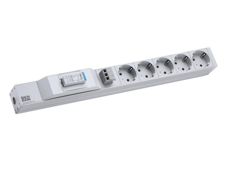 Bachmann Steckdosenleiste (in Rack montierbar/extern) - Wechselstrom 230 V - Ausgangsanschlüsse: 5 (power CEE 7/7)