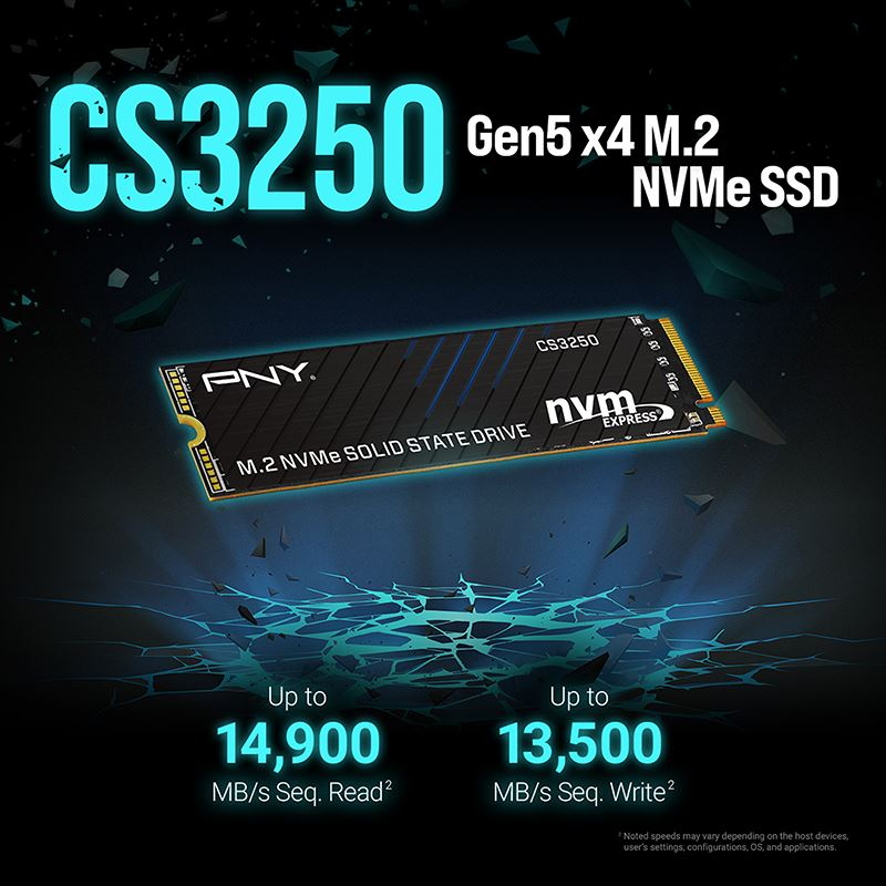 PNY CS3250, 1 TB, M.2, 14900 MB/s