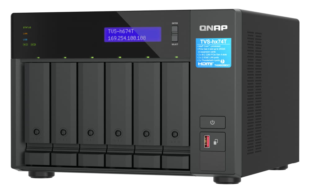 QNAP TVS-H674T - NAS-Server - 6 Schächte - SATA