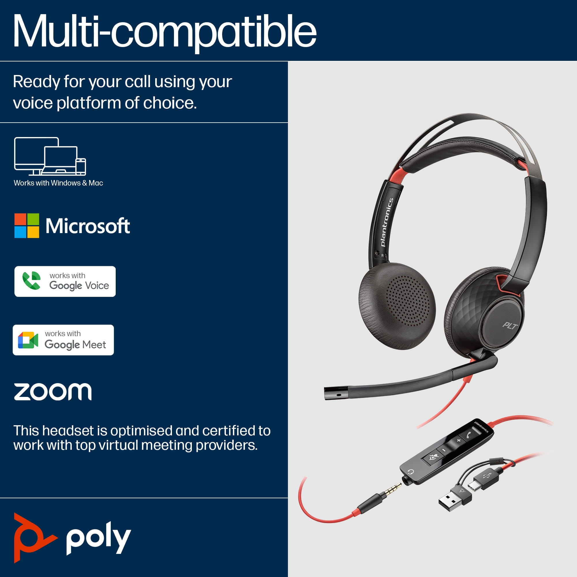 Poly Blackwire 5220 - Headset - On-Ear - kabelgebunden Poly Blackwire 5220 - Headset - On-Ear - kabelgebunden
