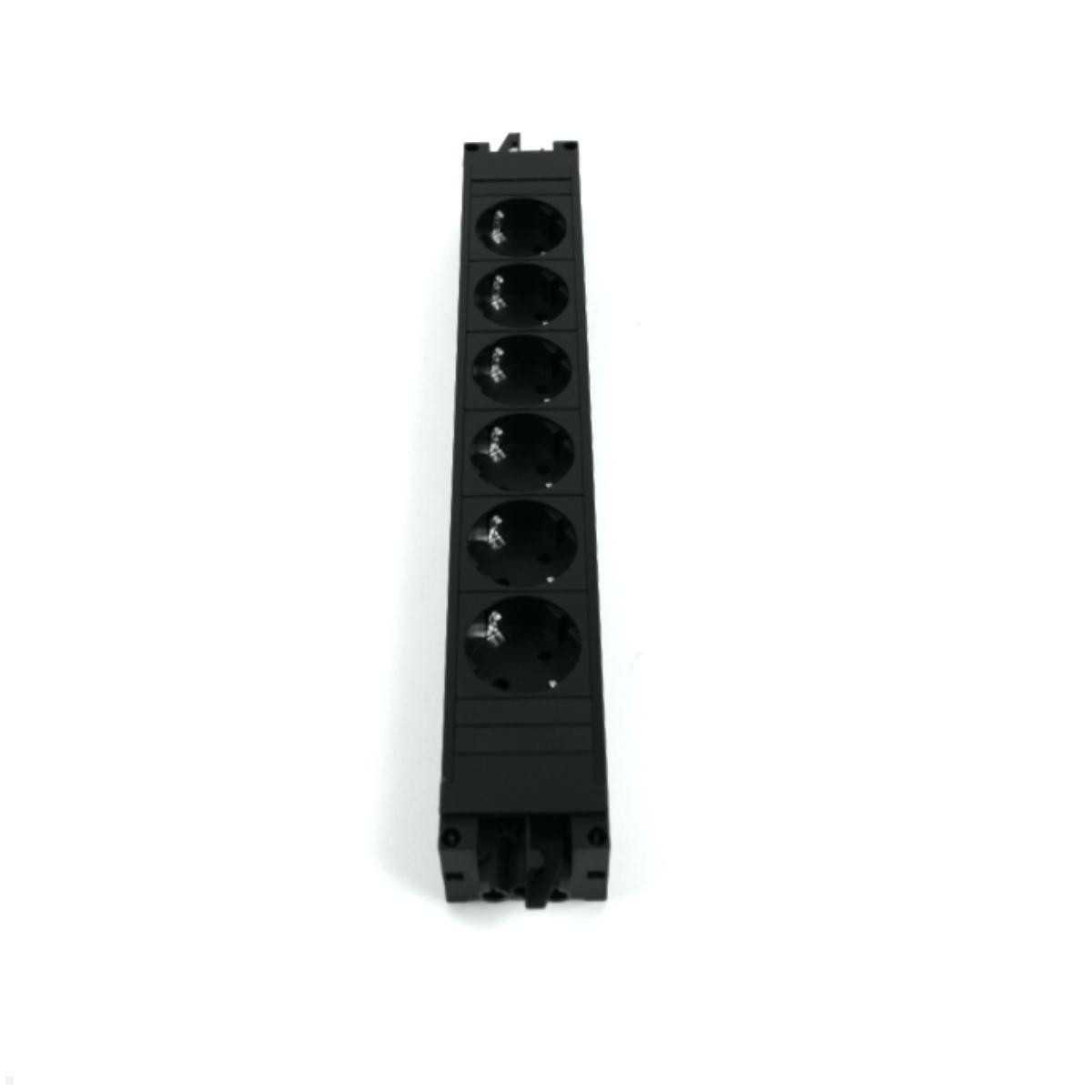 Bachmann STEP BASE - Steckdosenleiste - Wechselstrom 250 V - 3680 watt - Eingabe, Eingang GST18i3 - Ausgangsanschlüsse: 6 (power CEE 7/3)