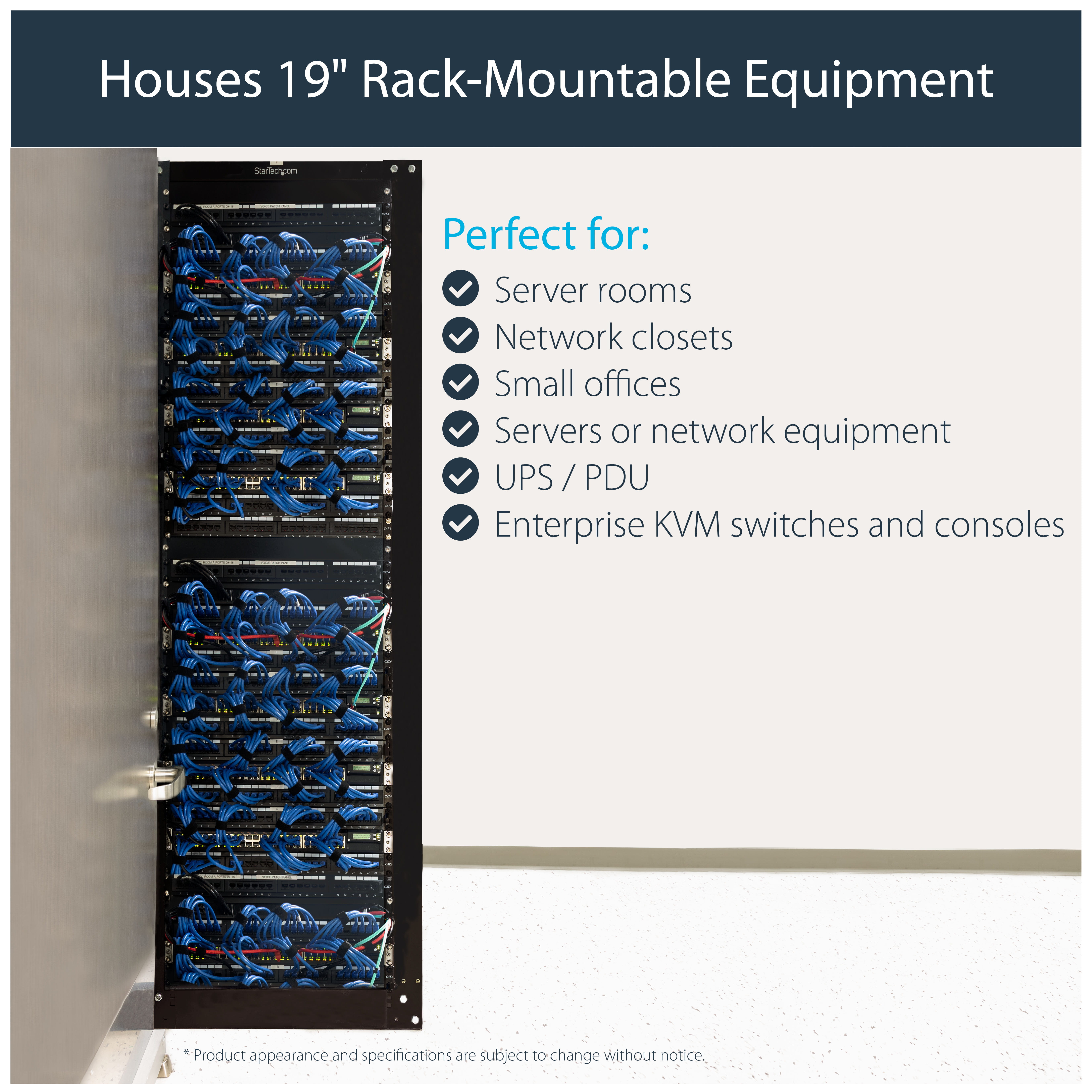 StarTech.com 36HE verstellbares 4 Pfosten Open Frame Rack / Schrank