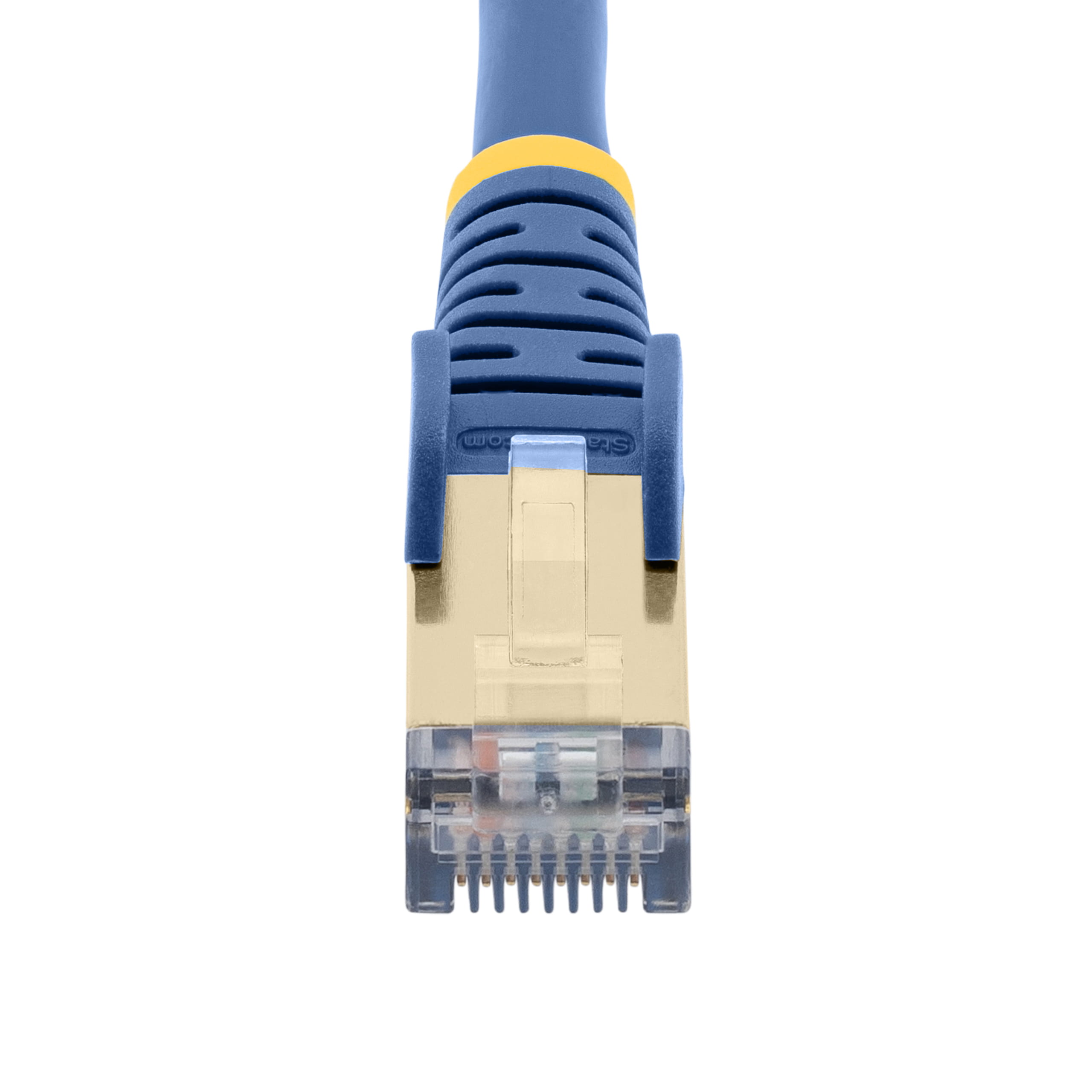 StarTech.com 50cm CAT6A Ethernet Cable, 10 Gigabit Shielded Snagless RJ45 100W PoE Patch Cord, CAT 6A 10GbE STP Network Cable w/Strain Relief, Blue, Fluke Tested/UL Certified Wiring/TIA - Category 6A - 26AWG (6ASPAT50CMBL)