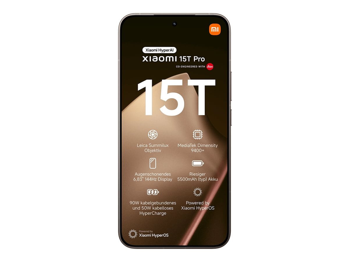 Xiaomi 15T Pro - 5G Smartphone - Dual-SIM - RAM 12 GB / Interner Speicher 512 GB - OLED-Display - 6.83" - 2772 x 1280 Pixel (144 Hz)