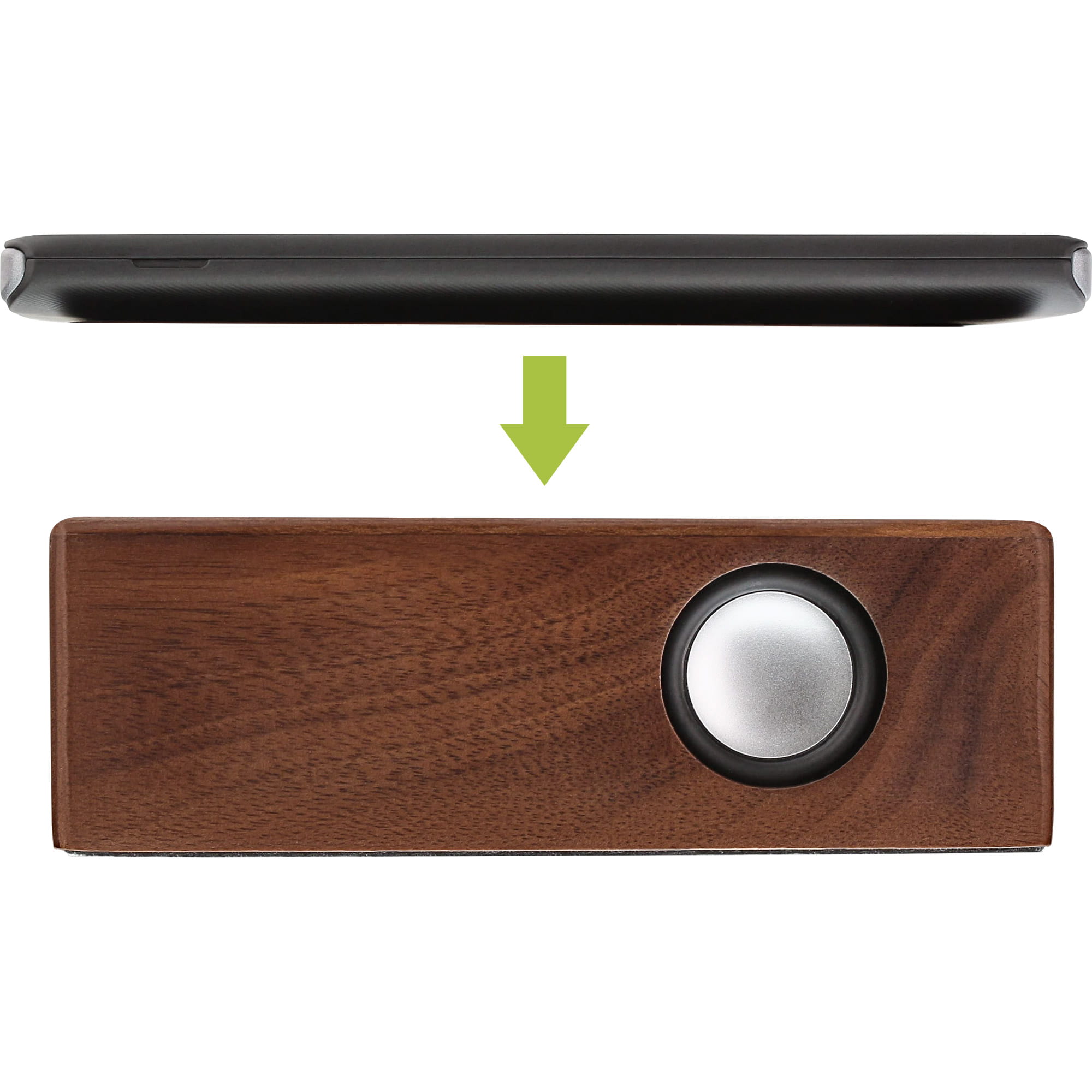 InLine woodbrick - Induktionslautsprecher im Echtholzgehäuse - Walnuss