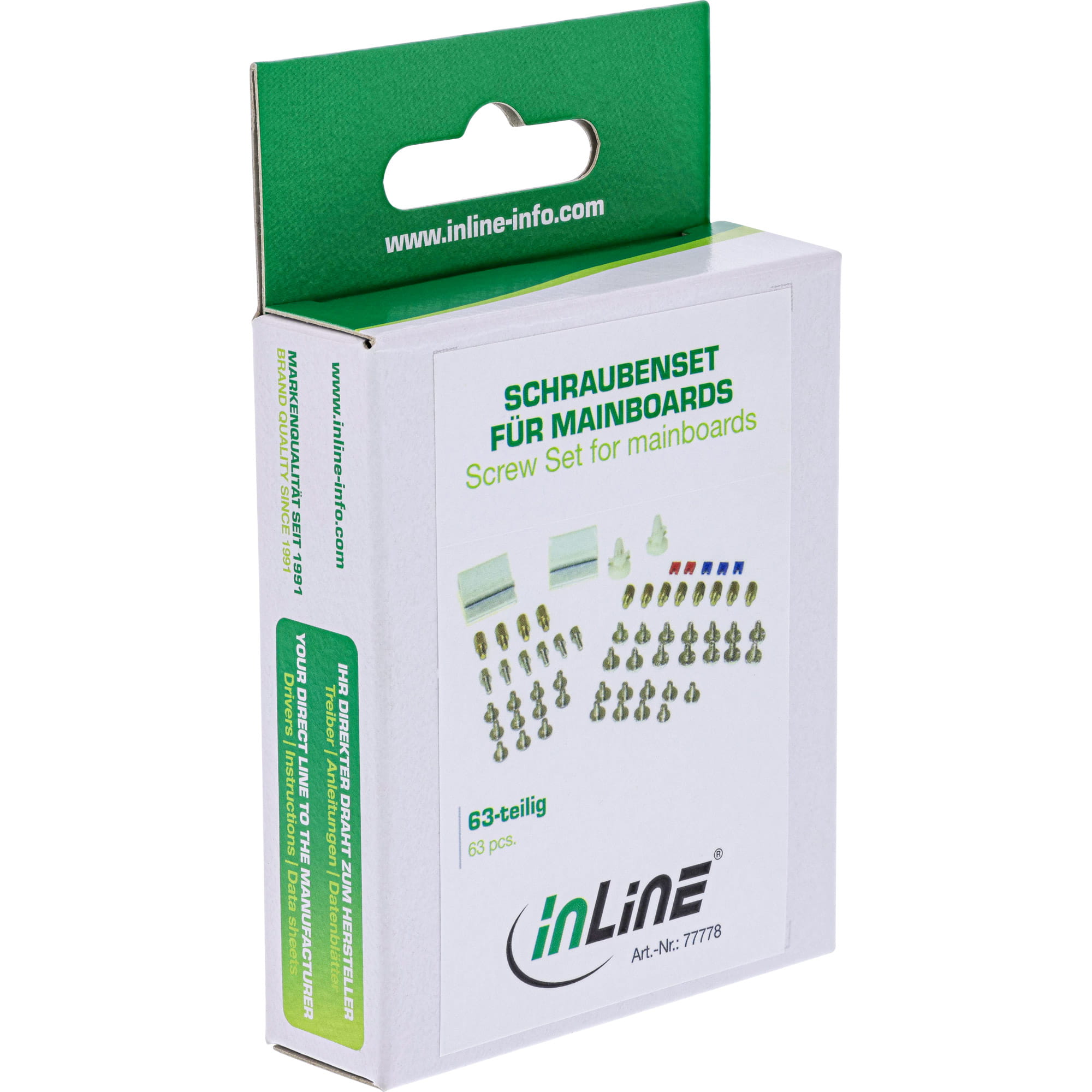 InLine Schraubenset - mit Jumper - Klebeklipp etc.