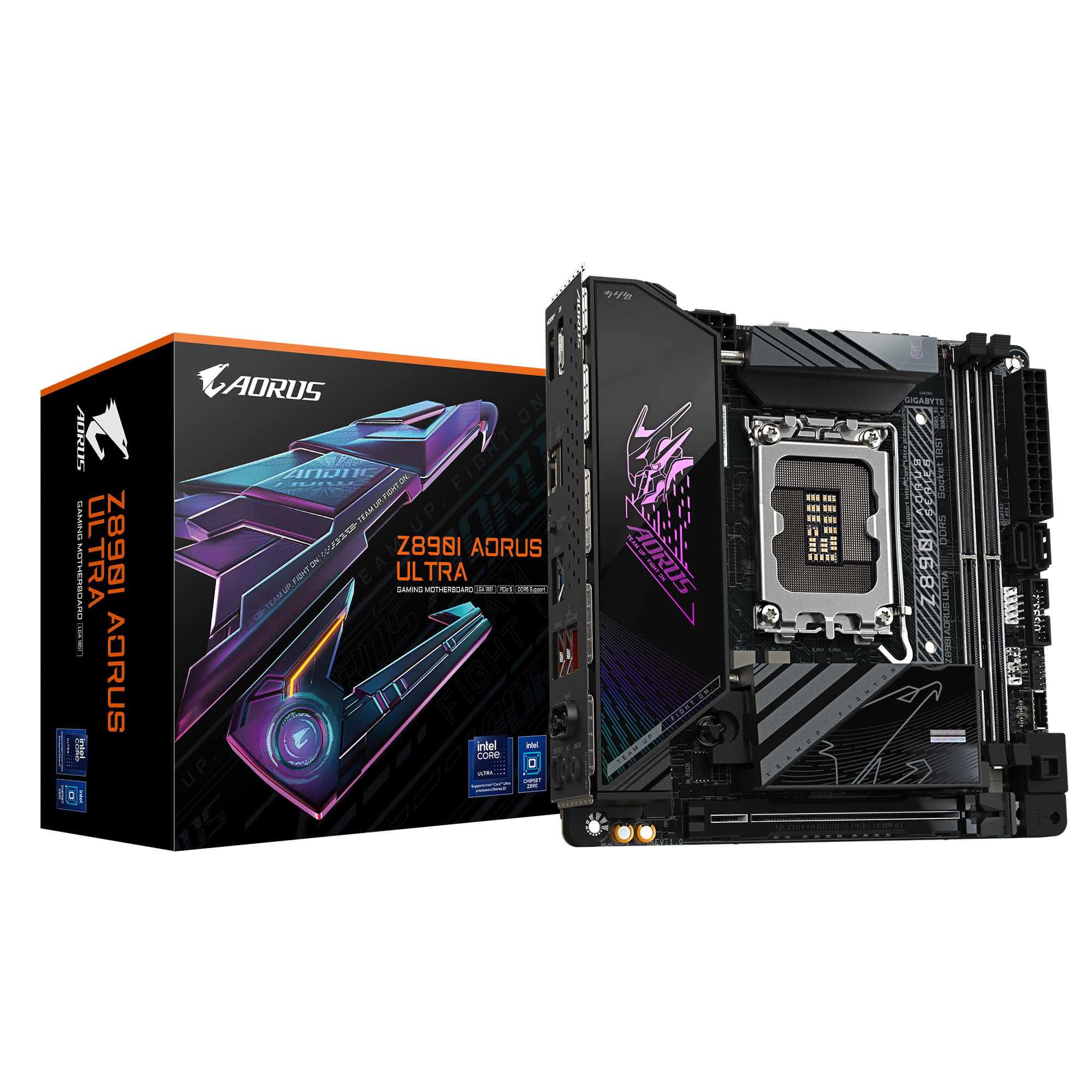Gigabyte AORUS Z890I ULTRA - Motherboard - Mini-ITX - LGA1851-Sockel - Z890 Chipsatz - USB4, USB-C 3.2 Gen2, USB 3.2 Gen 2, USB 3.2 Gen 1 - 2.5 Gigabit LAN, Wi-Fi 7, Bluetooth - Onboard-Grafik (CPU erforderlich)