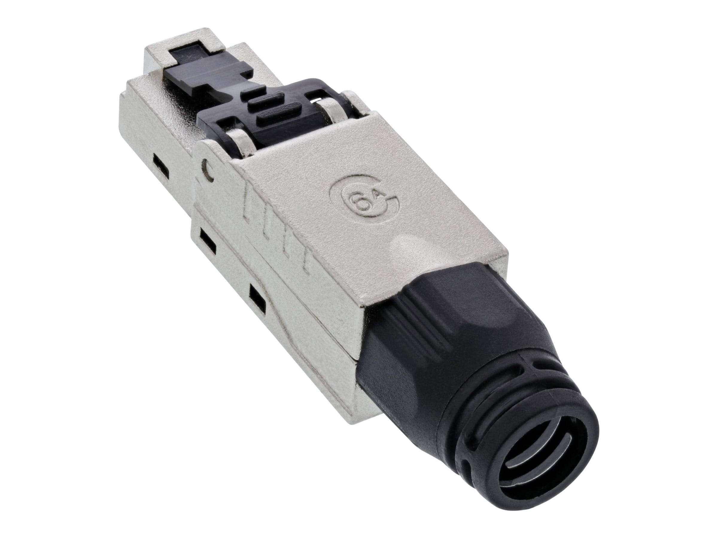 InLine RJ45 Stecker Cat.6A 500MHz - feldkonfektionierbar - geschirmt - Schraubv.