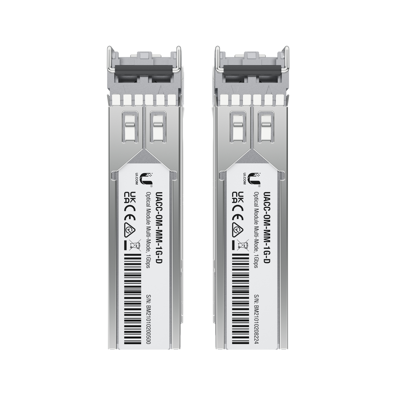 Ubiquiti UACC-OM-MM-1G-D - SFP (Mini-GBIC)-Transceiver-Modul - 1GbE - LC Multi-Mode - bis zu 550 m - 850 nm (Packung mit 2)
