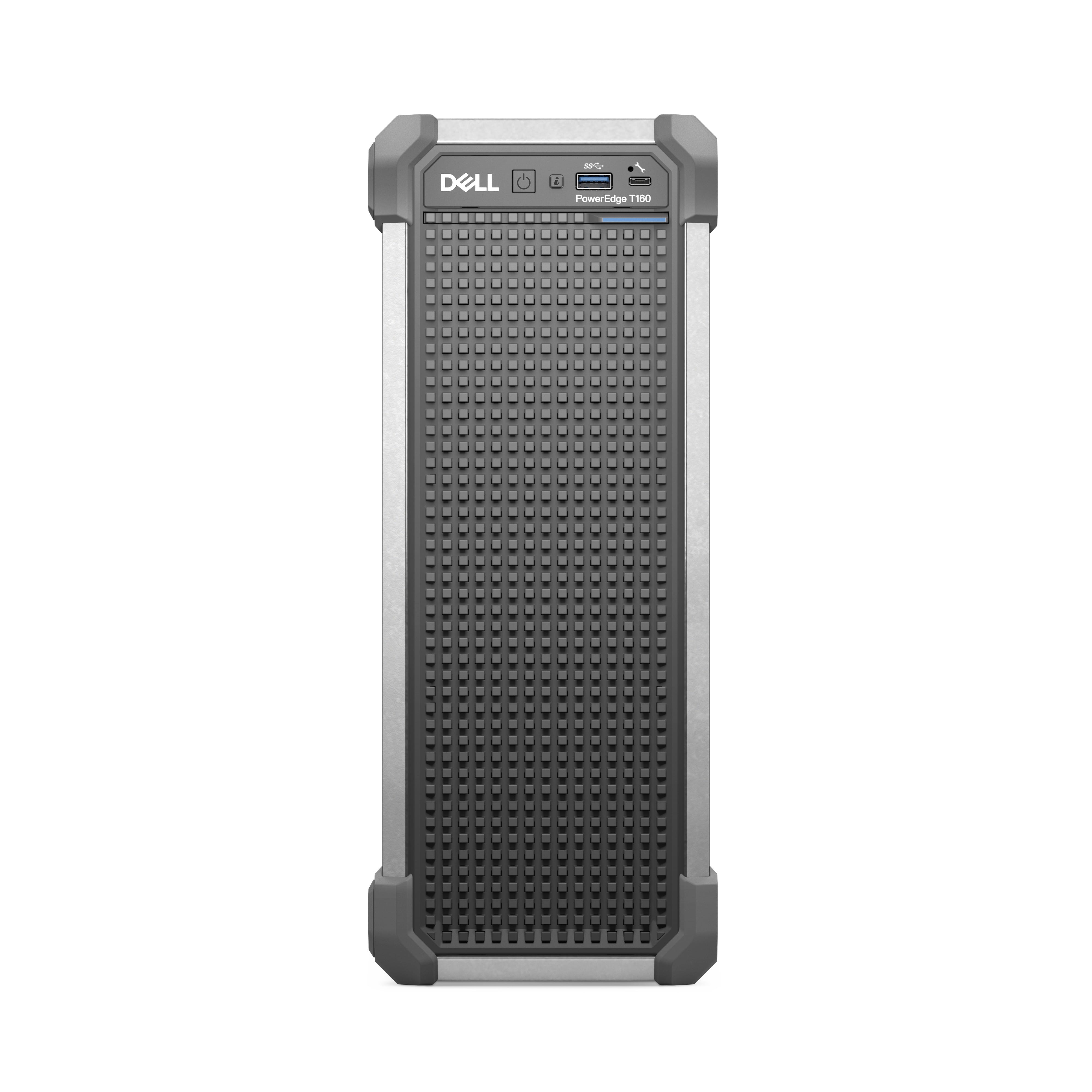 Dell PowerEdge T160 - Server - Compact Tower - 1-Weg - 1 x Xeon 6315P / 2.8 GHz - RAM 32 GB - HDD 2 TB - G200eW - 1GbE - kein Betriebssystem - Schwarz - BTP - Dell Smart Selection, Dell Smart Value - mit 3 Jahre Basis Vor-Ort (DE - 1 Ja