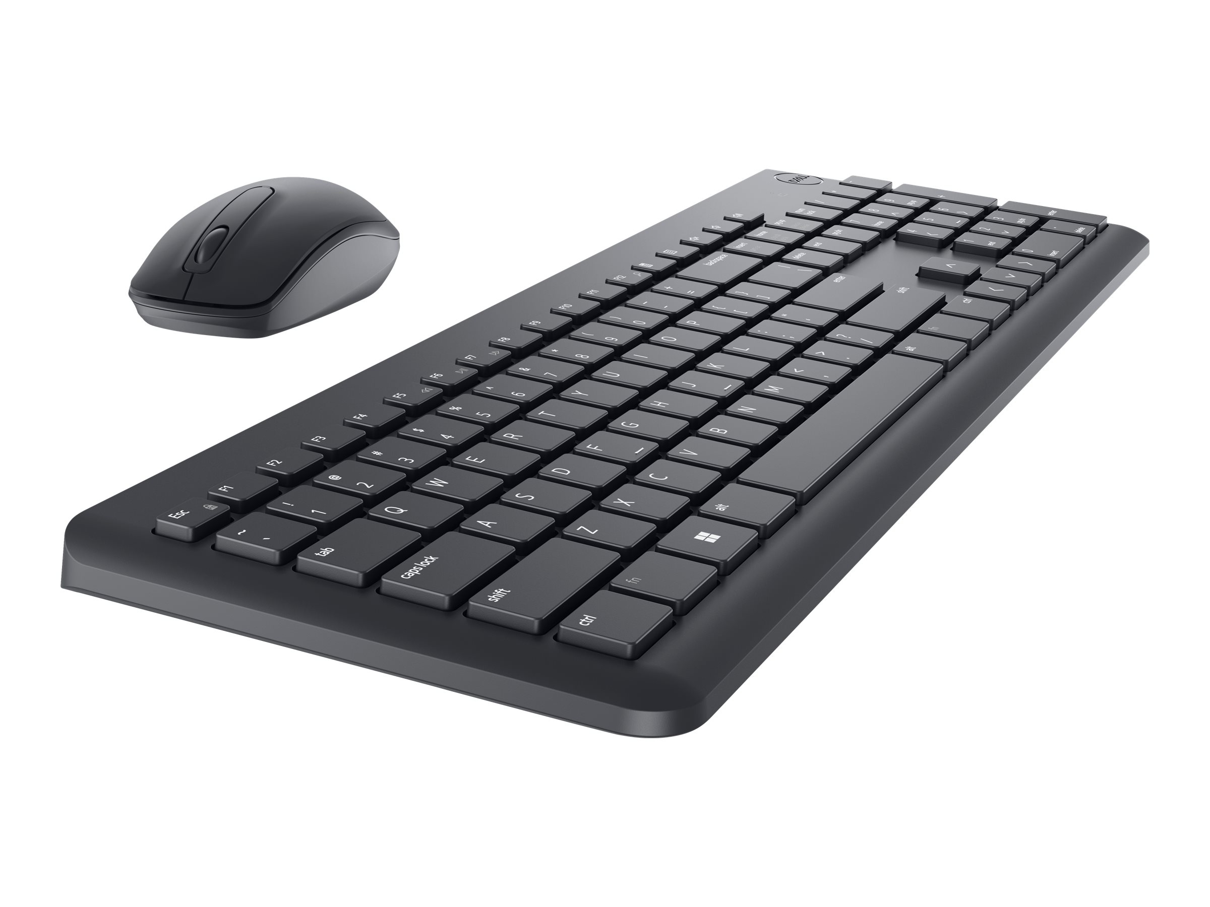 Dell Tastatur und Maus – KM3322W - US international (QWERTY), Kabellos, RF Wireless, Plunger key switch, QWERTY, Schwarz, Maus enthalten