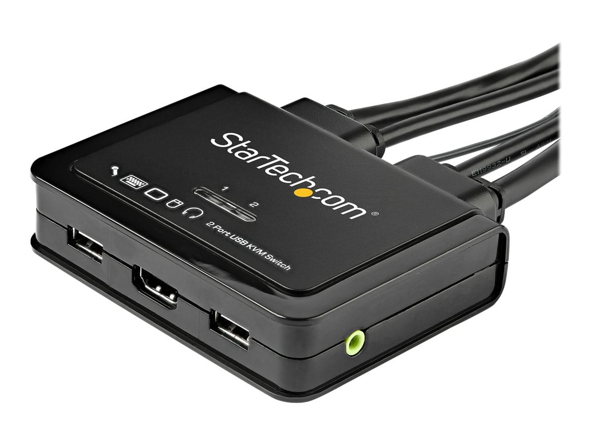 StarTech.com 2 Port HDMI KVM Switch mit Kabeln