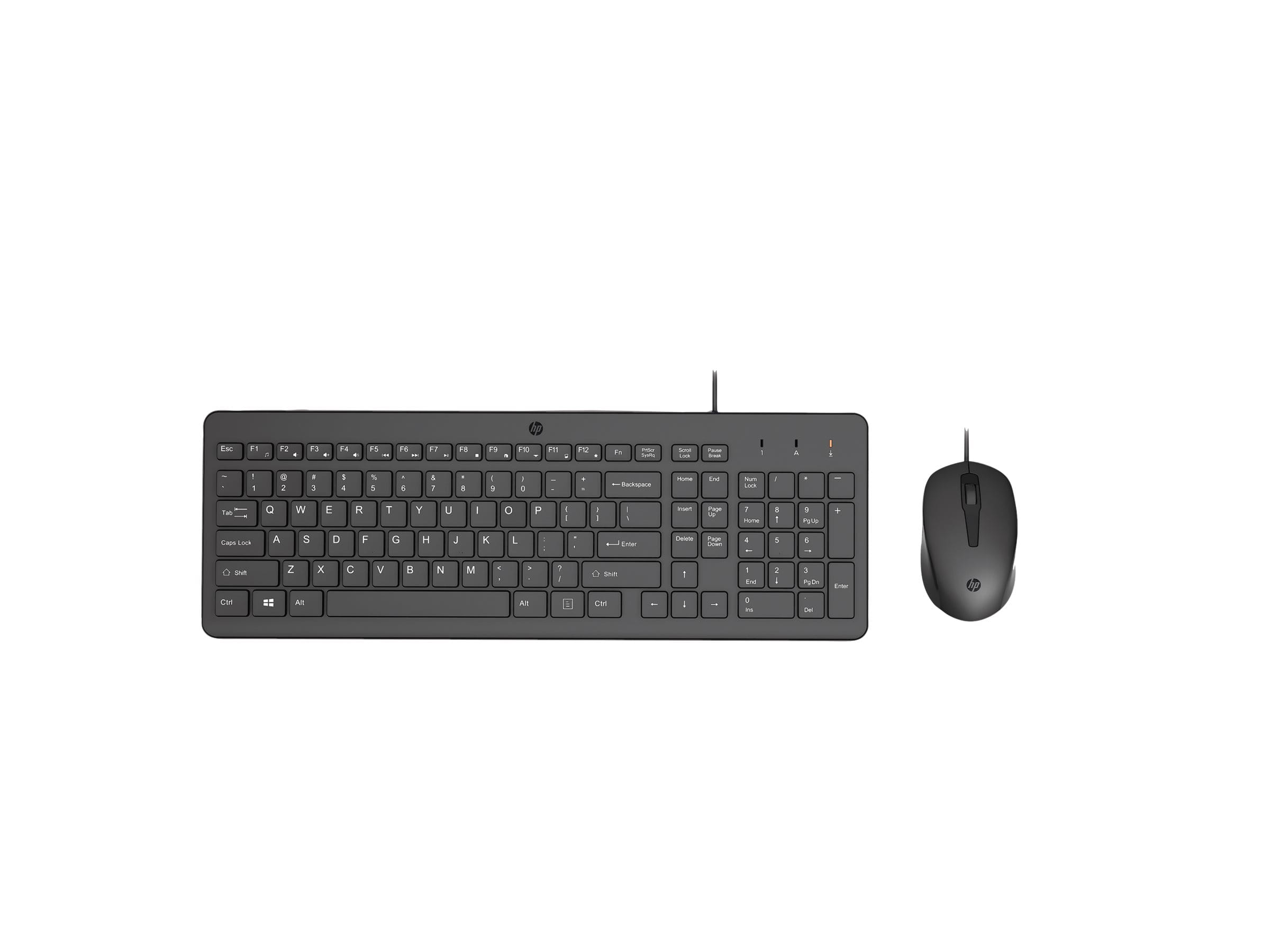 HP 150 - Tastatur-und-Maus-Set - USB - GB - Schwarz
