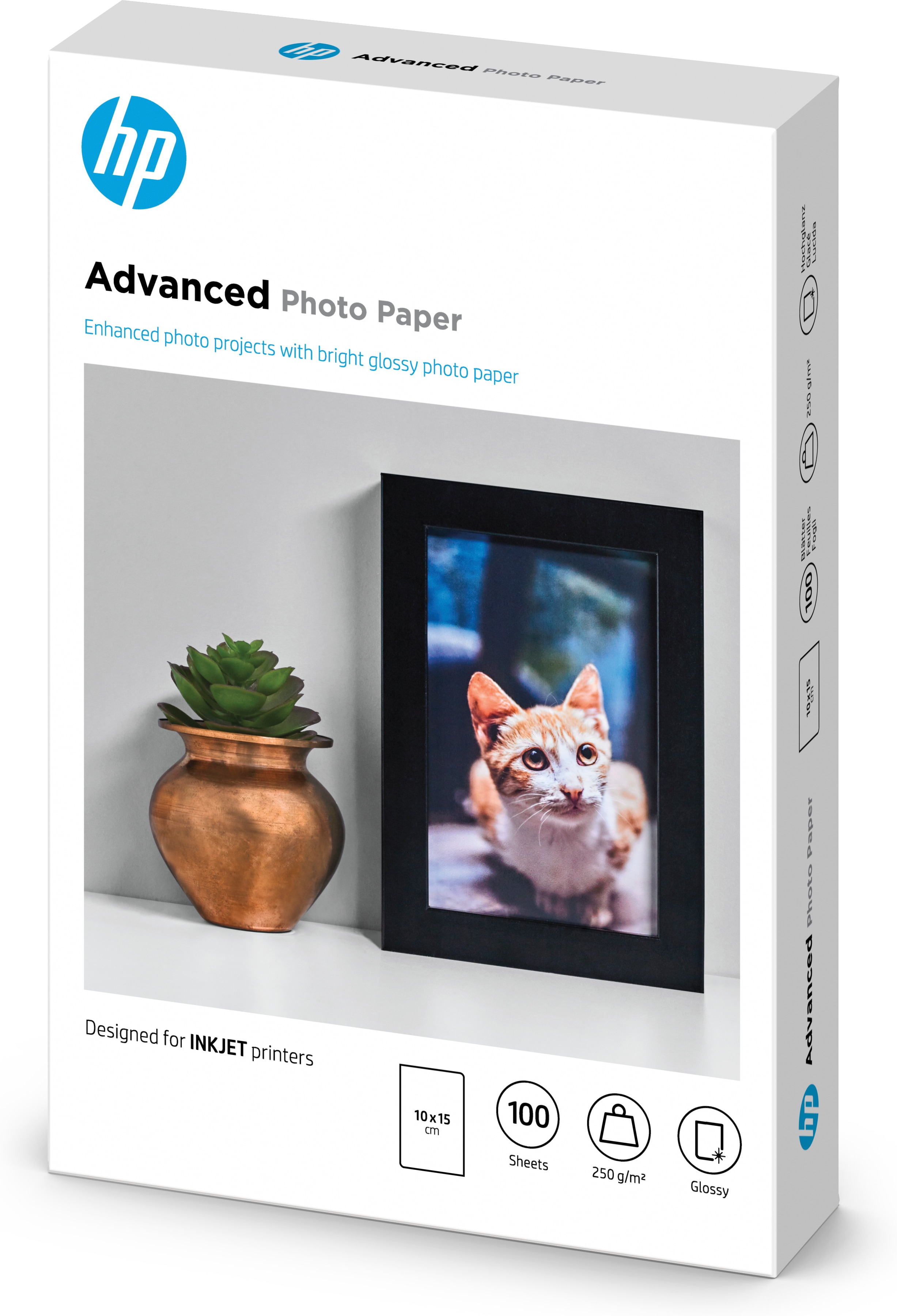 HP Advanced Glossy Photo Paper - Glänzend - 100 x 150 mm