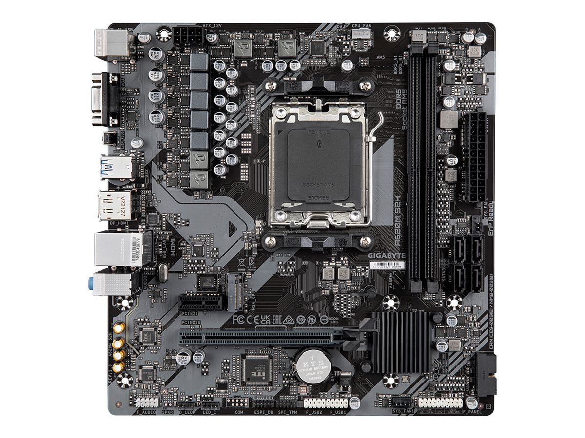 Gigabyte A620M S2H - Motherboard - micro ATX - Socket AM5 - AMD A620 Chipsatz - USB 3.2 Gen 1, USB-C 3.2 Gen 1 - Gigabit LAN - Onboard-Grafik (CPU erforderlich)