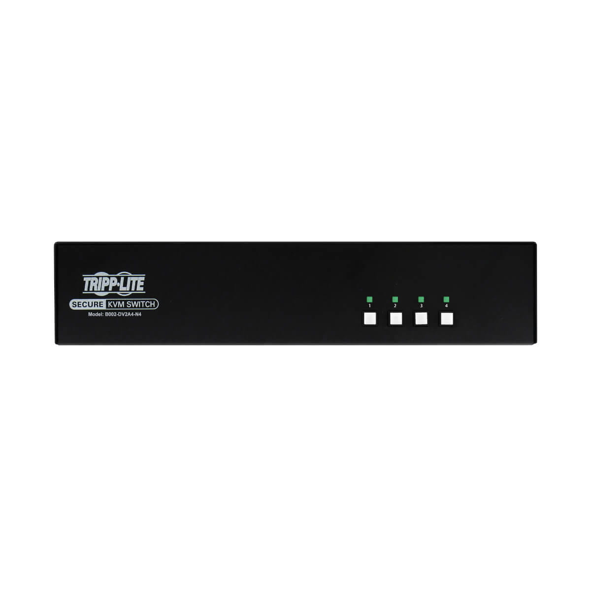 Tripp Secure KVM Switch, 4-Port, Dual Head, DVI to DVI, NIAP PP4.0, Audio, TAA