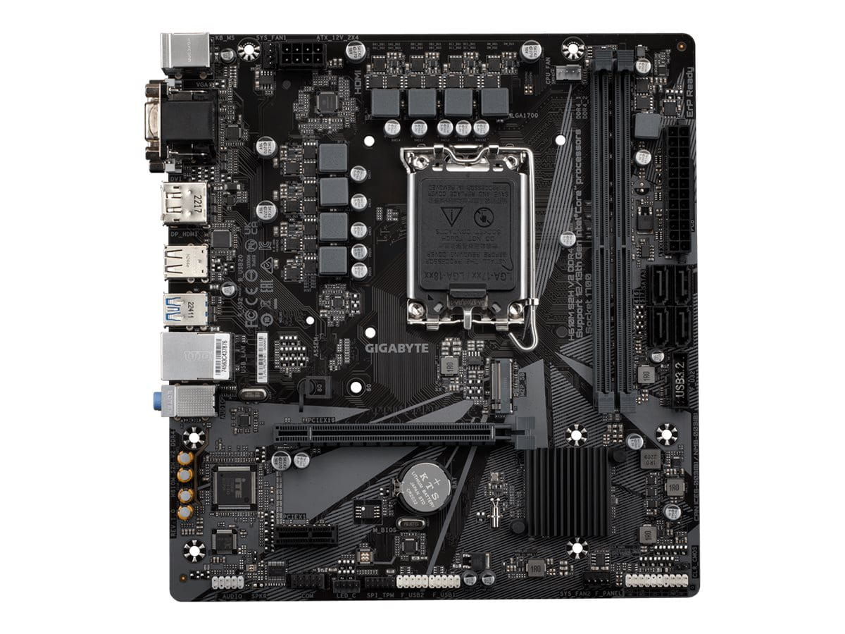 Gigabyte H610M S2H V2 - 1.0 - Motherboard - micro ATX - LGA1700-Sockel - H610 Chipsatz - USB 3.2 Gen 1 - Gigabit LAN - Onboard-Grafik (CPU erforderlich)