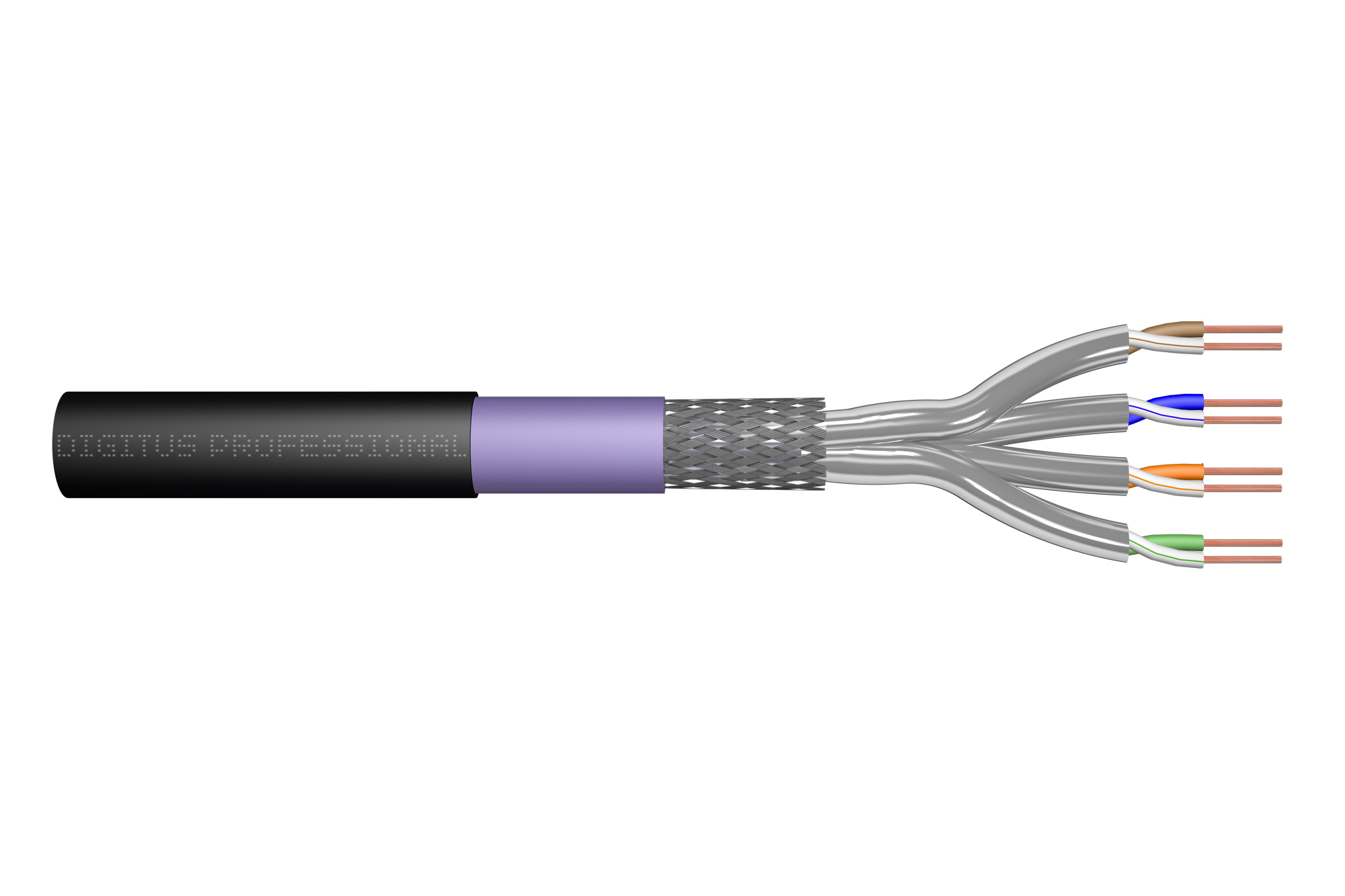 DIGITUS CAT 7 S/FTP Datenkabel - Erdverlegekabel, 1000 m, Simplex, PE