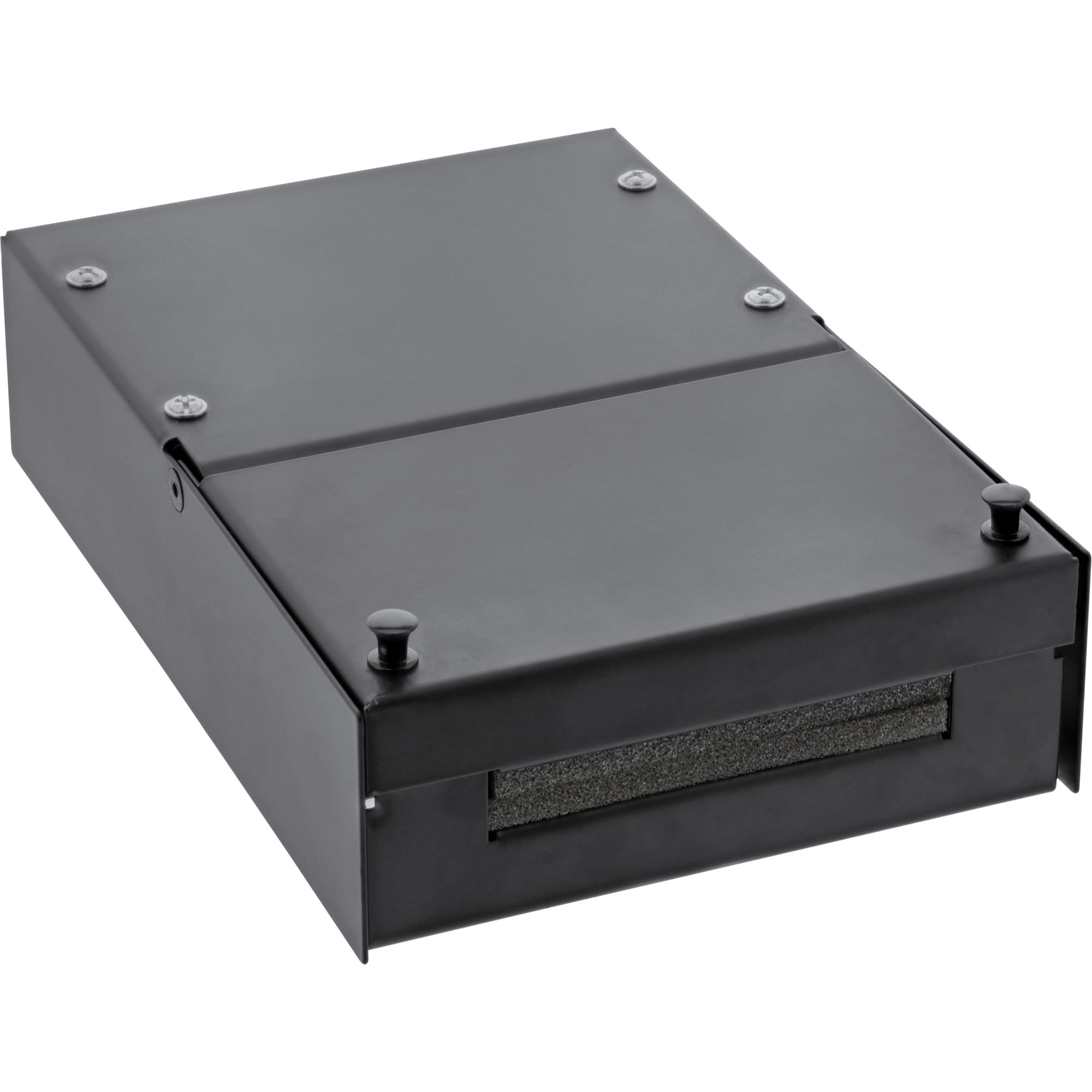 InLine Anschlussdose Aufputz für 4x Keystone RJ45 Buchse - Metall - schwarz