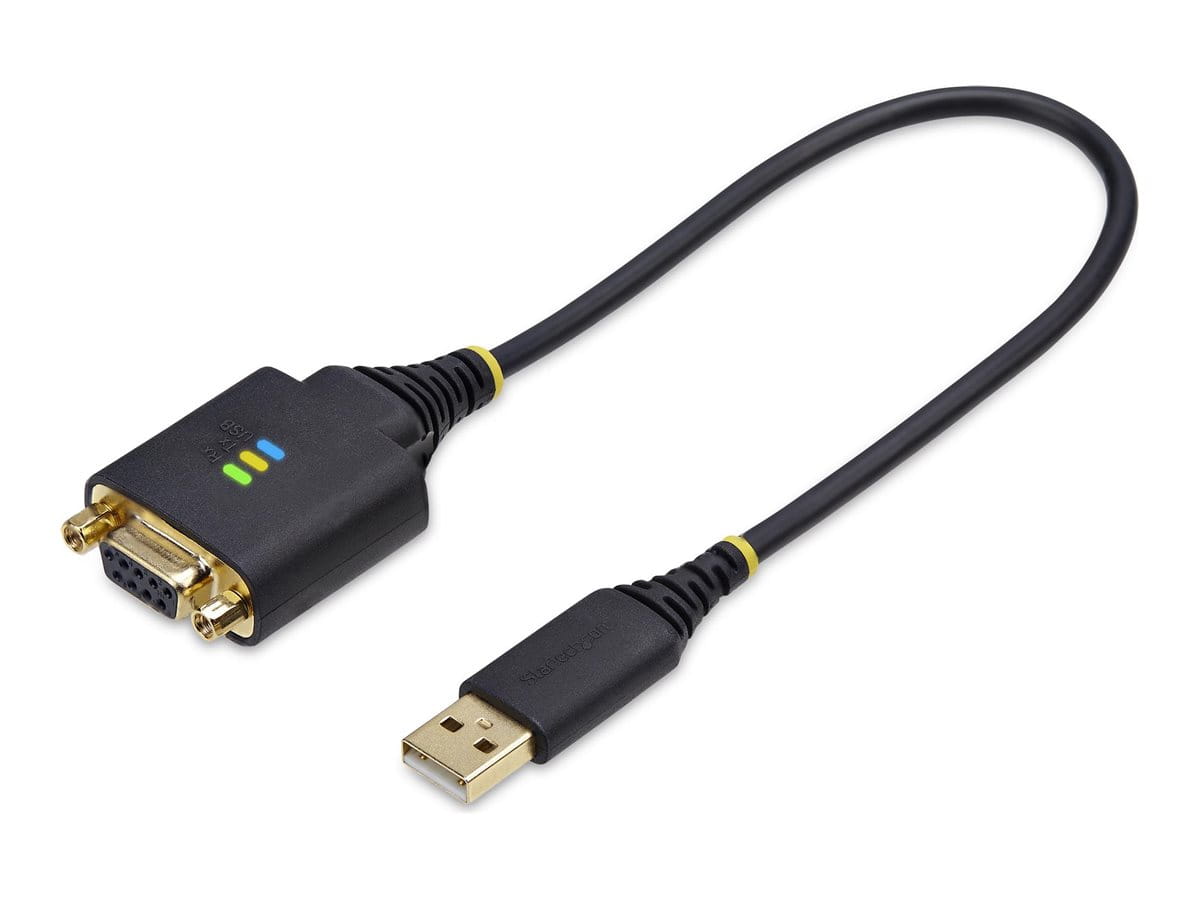StarTech.com 1ft/30cm USB to Null Modem Serial Adapter Cable, FTDI, RS232 - Kabel USB / seriell - USB (M)