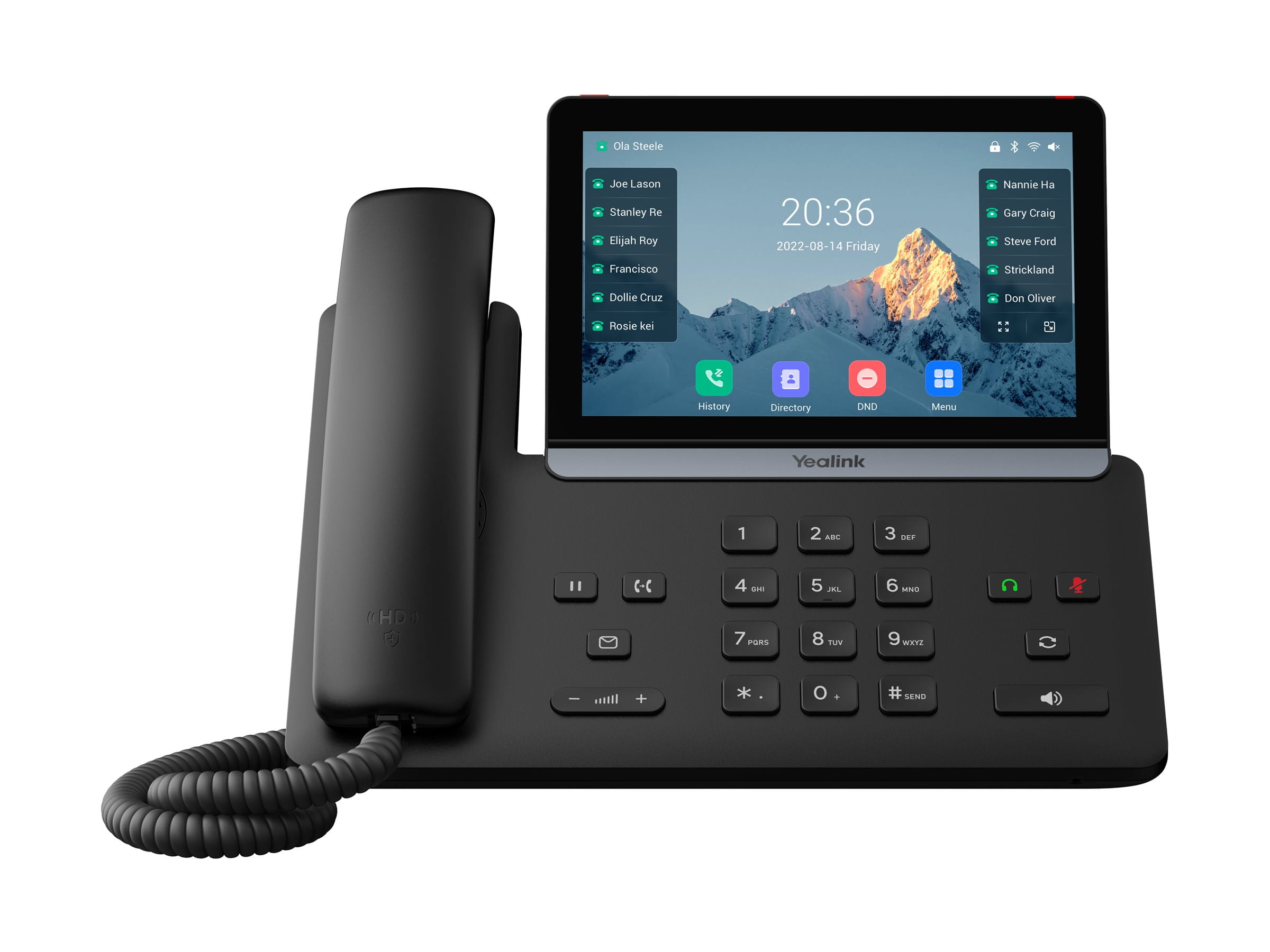 Yealink SIP-T87W - VoIP-Telefon mit Rufnummernanzeige/Anklopffunktion - IEEE 802.11a/b/g/n/ac/ax (Wi-Fi)