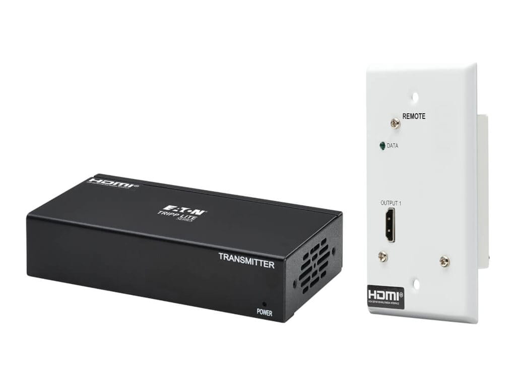 Tripp Eaton Tripp Lite Series DisplayPort to HDMI over Cat6 Extender Kit, Box Transmitter/Wall Plate Receiver, 4K 60 Hz, 4:4:4, PoC, HDCP 2.2, 230 ft. (70.1 m)
