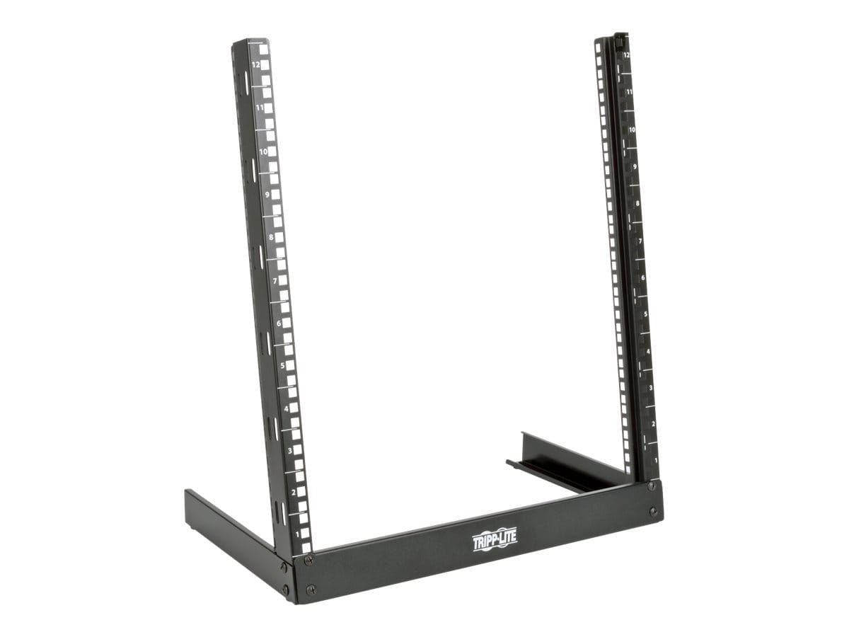 Tripp Eaton Tripp Lite Series 12U 2 Post Open Frame Desktop Rack Server Cabinet Free Standing - Schrank offener Rahmen - 2 Pfosten - Schwarz - 12U - 48.3 cm (19")